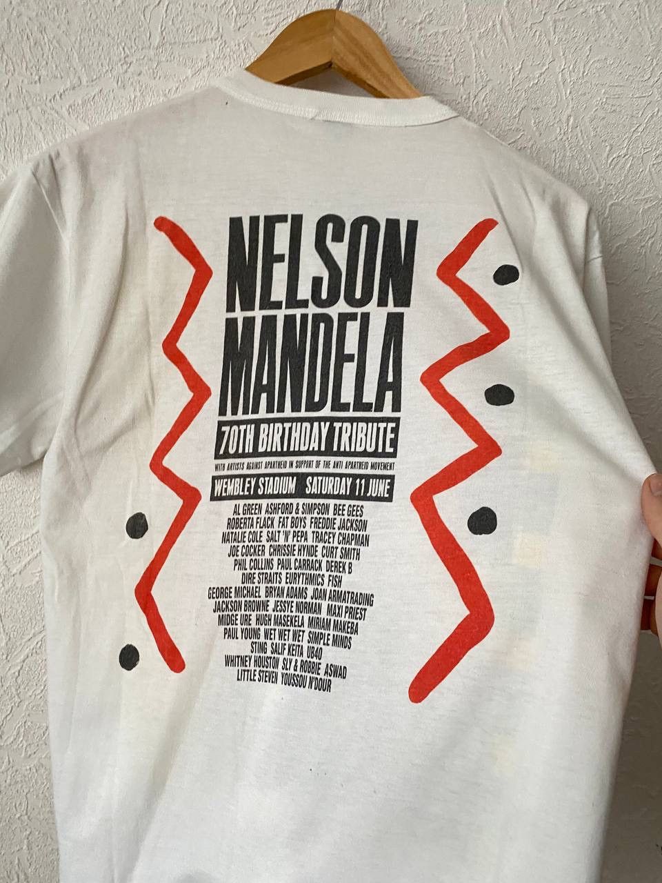 Vintage 1988 Nelson Mandela 70th Birthday Tribute Wembley Concert Size US L / EU 52-54 / 3 - 9 Thumbnail