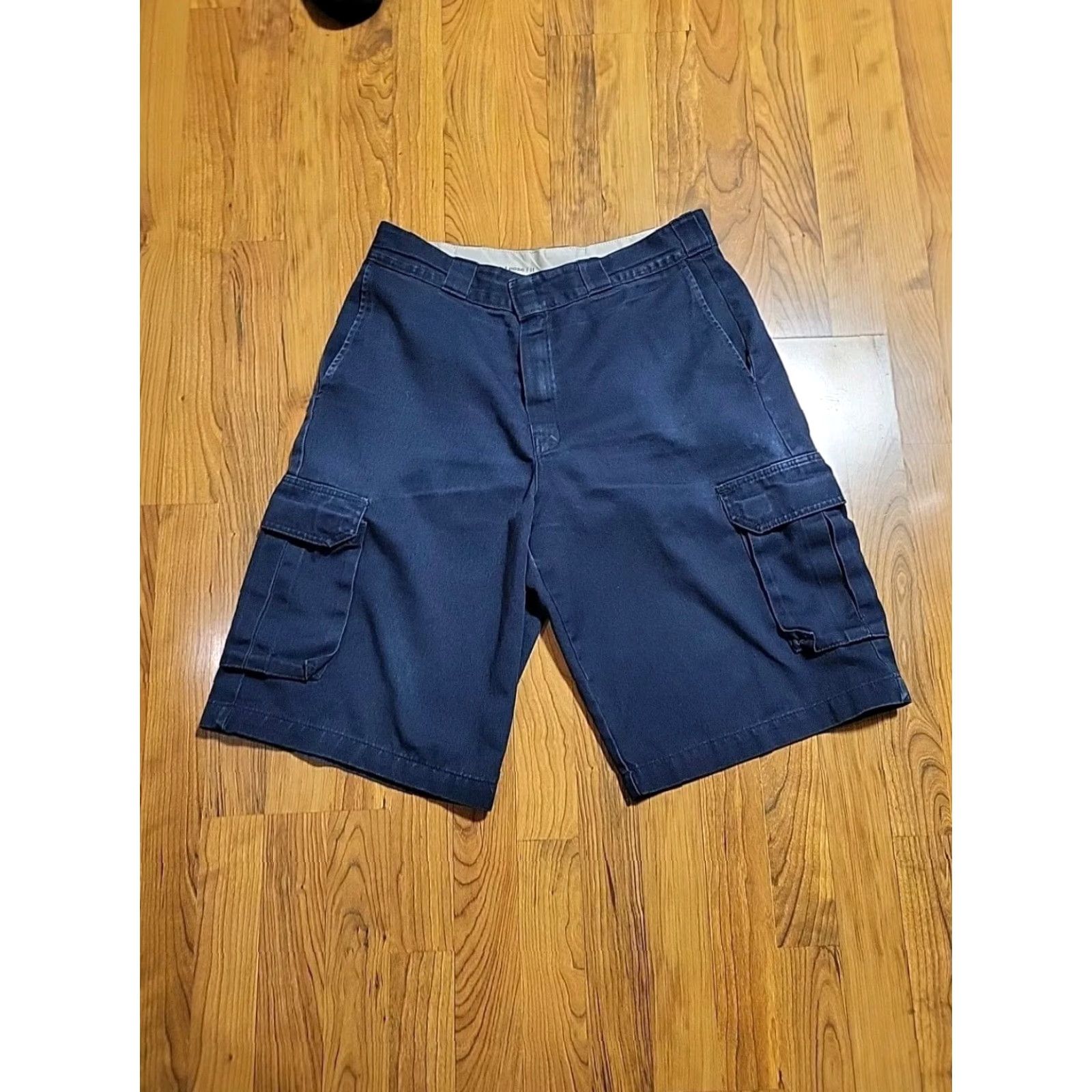 Dickies VINTAGE Dickies Cargo Shorts 34" x 12" Blue Cotton 80's 12" Rise Loose Fit Venice Mens Size US 34 / EU 50 - 3 Thumbnail