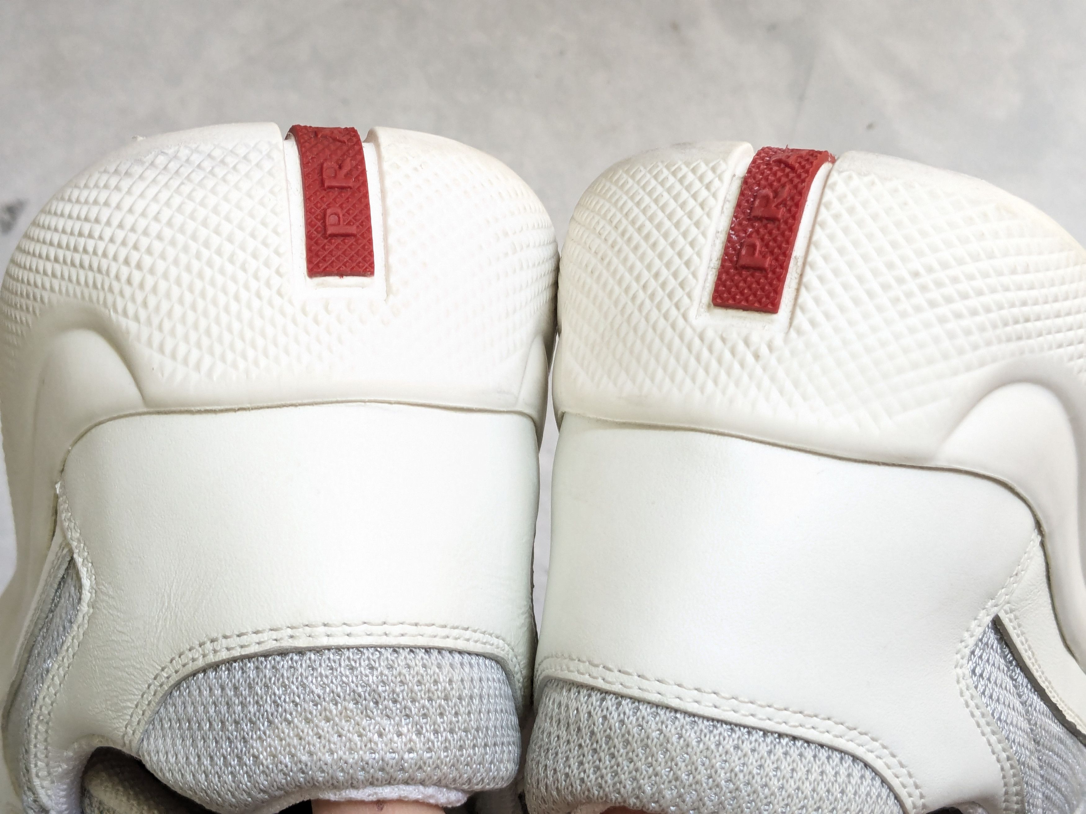 Prada Prada America's Cup Sneakers White 10 Silver Red Low Size US 10 / EU 43 - 13 Thumbnail