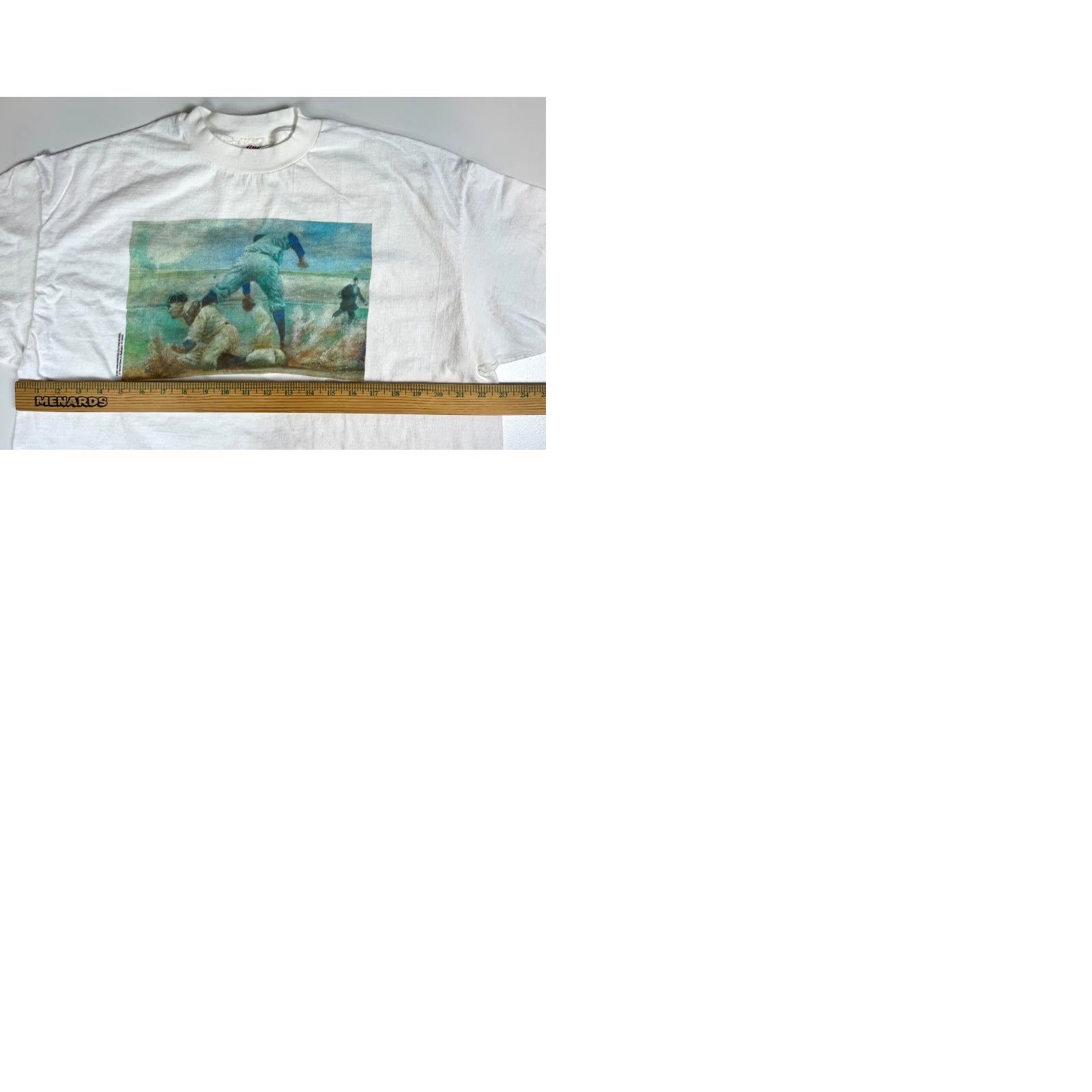 Hanes VINTAGE Men’s Hanes Beefy-T Ty Cobb 1991 T-Shirt Baseball Art Made in USA XL White Cotton Shirts Mens The 90s Size US XL / EU 56 / 4 - 9 Thumbnail