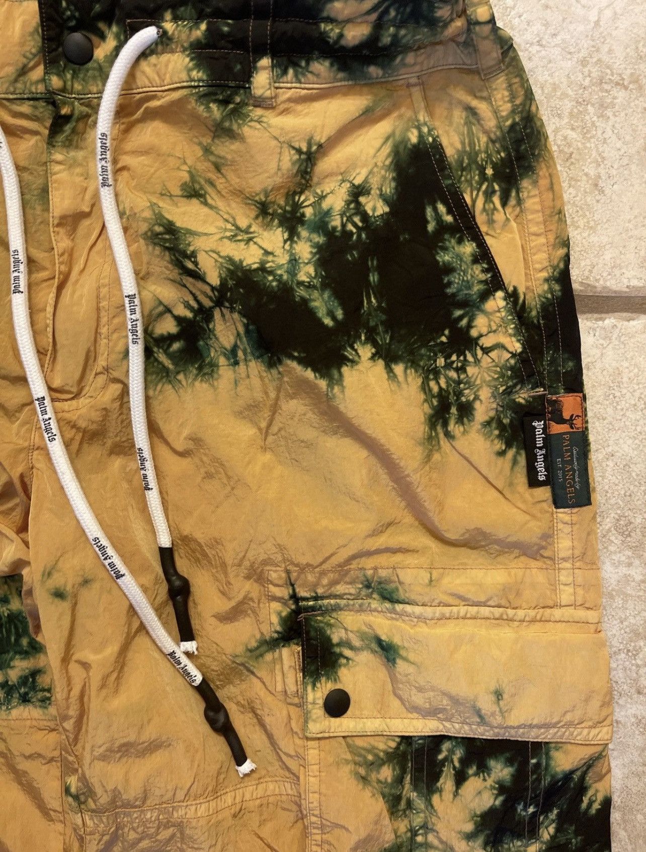 Palm Angels Palm Angles yellow tie die cargo pants Size US 34 / EU 50 - 6 Thumbnail