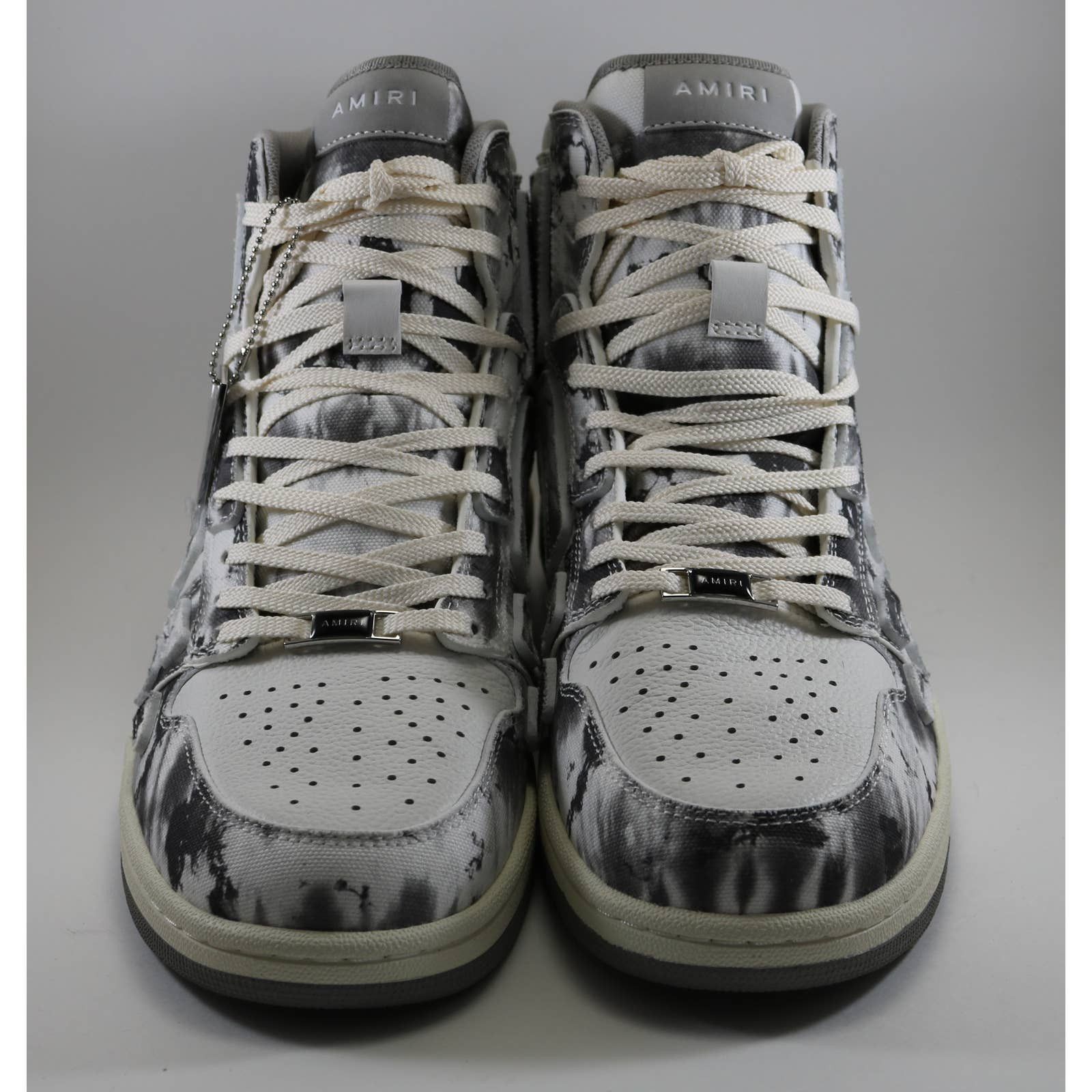 Amiri Amiri Skel Top Tie Dye White Black Sneakers Hi Brand New Size US 12 / EU 45 - 3 Thumbnail