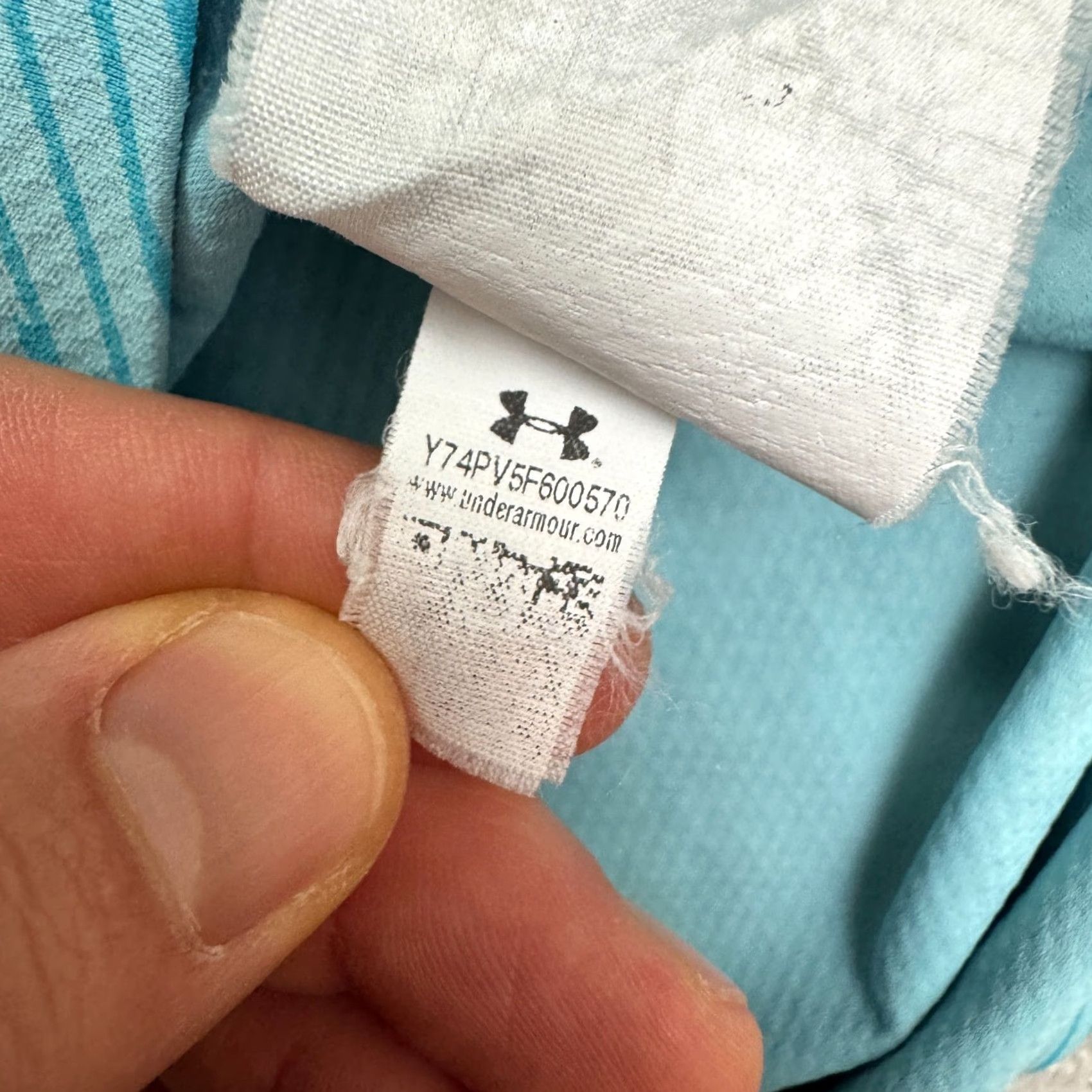Under Armour Under Armour HeatGear Polo Shirt Mens L Blue Geometric Print Short Sleeve Polo Size US L / EU 52-54 / 3 - 3 Thumbnail