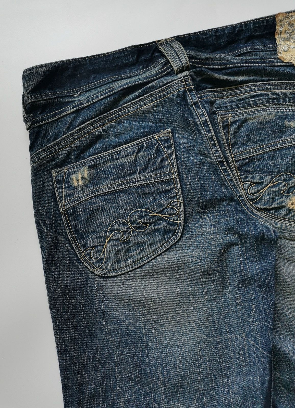 Edwin Brappers Lady Vintage Selvedge Bootcut Distressed Jeans Size 31" - 8 Thumbnail