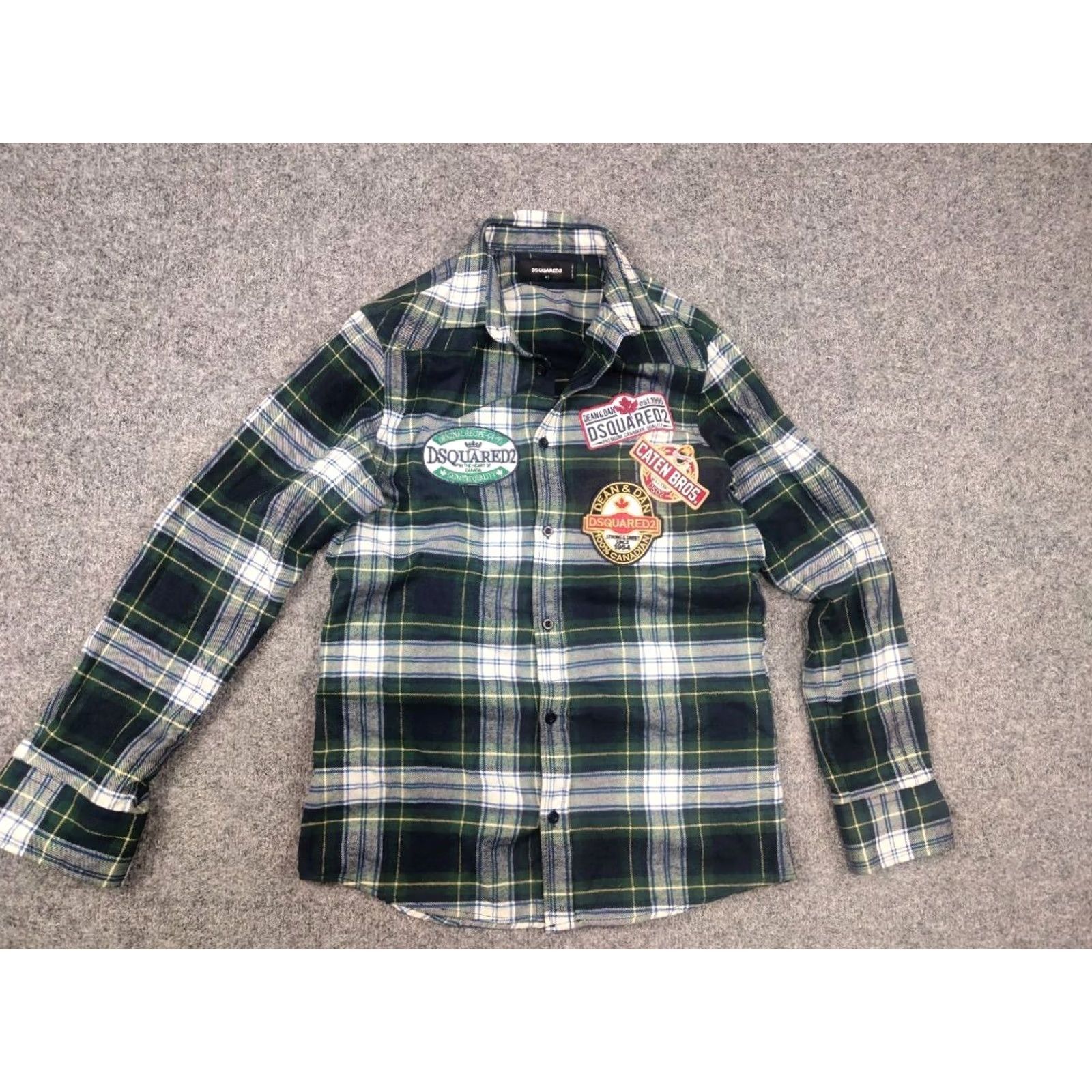Dsquared2 Dsquared2 Design Dark Green Logo Check Flannel Long sleeve Shirt Button-Up Mens XS S Green Check Brand Dsquared2 Design 90s? Not Vintage Size US S / EU 44-46 / 1 - 3 Thumbnail