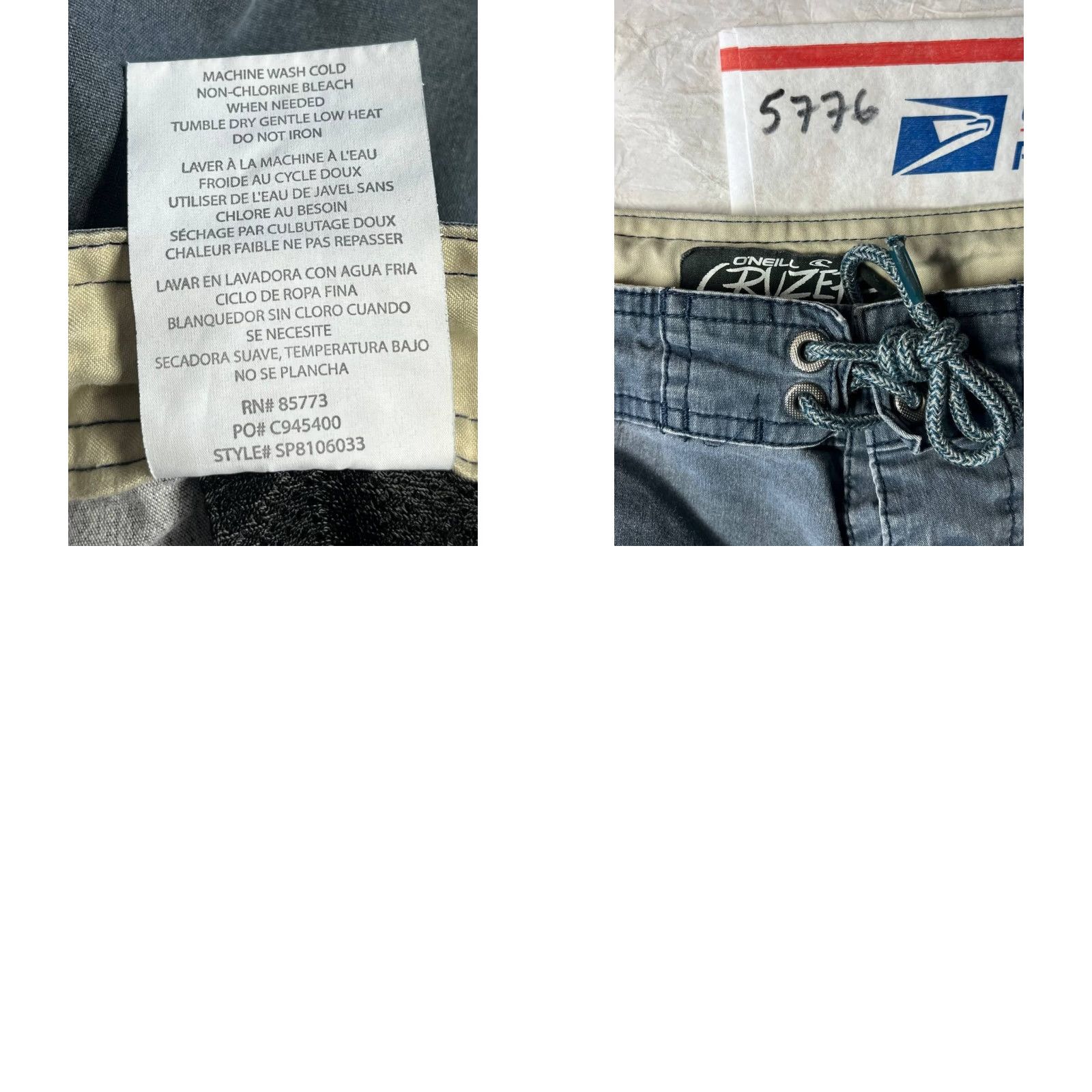 O'Neill VINTAGE O’Neill Cruzer Board Shorts Bottoms Mens 34 Gray Surfing Floral Pattern Surf Style Size US 34 / EU 50 - 8 Thumbnail