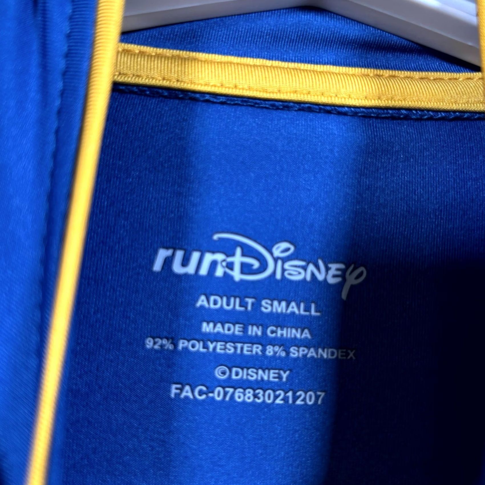 Disney Run Disney Track Jacket Unisex S Blue Polyester Zip-Up Breathable Performance Stretch Activewear Shirt Size US S / EU 44-46 / 1 - 6 Thumbnail