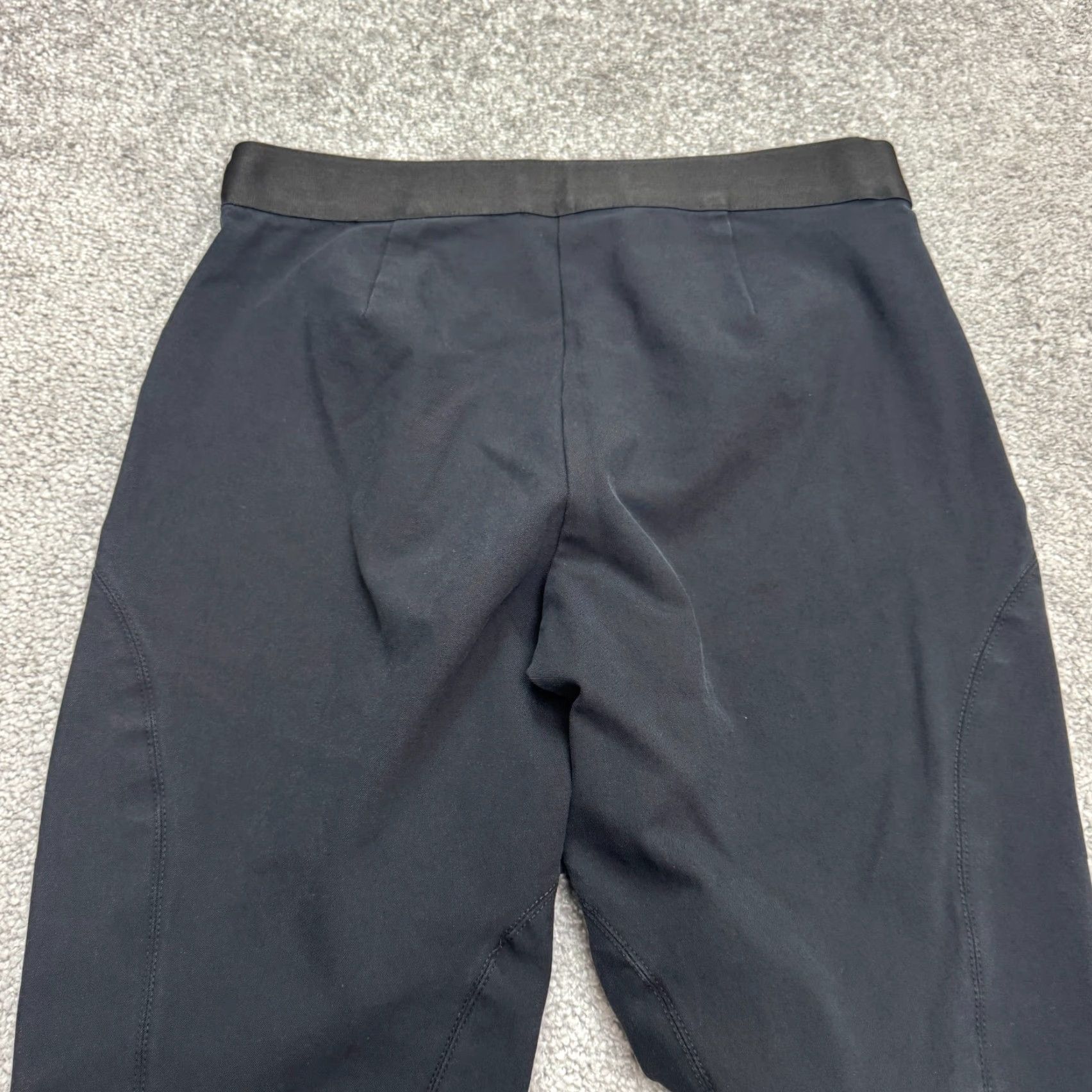 Theory Theory Women's Pants Pull On Ankle Mid Rise 2 Black 25.5in Inseam Cotton Blend Stretch Breathable Easy Care Logo Flat Front Regular Size 26" / US 2 / IT 38 - 3 Thumbnail