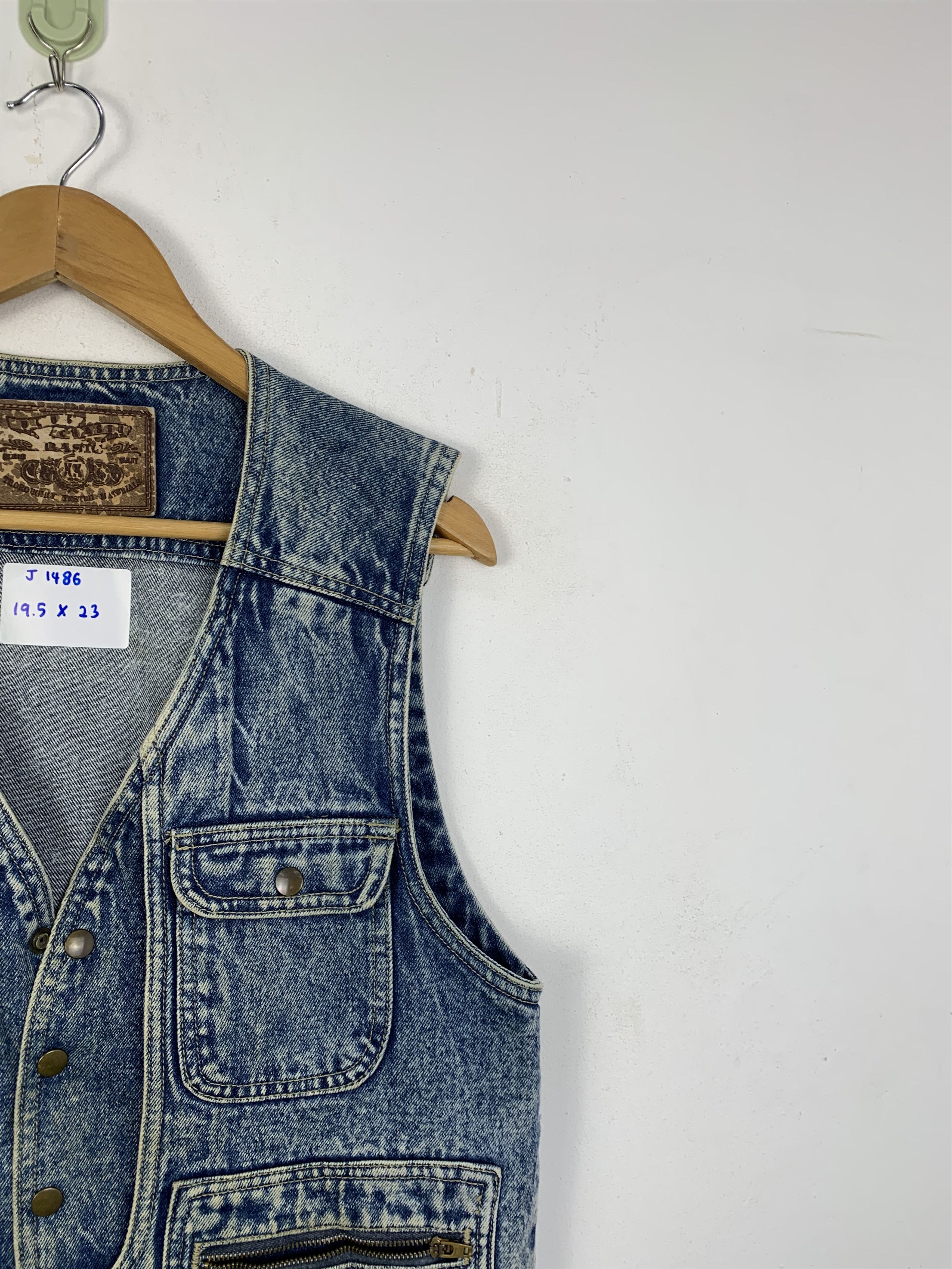 Vintage Vintage Blue Chaser Mulripocket Denim Vest J1486 Size US M / EU 48-50 / 2 - 10 Thumbnail
