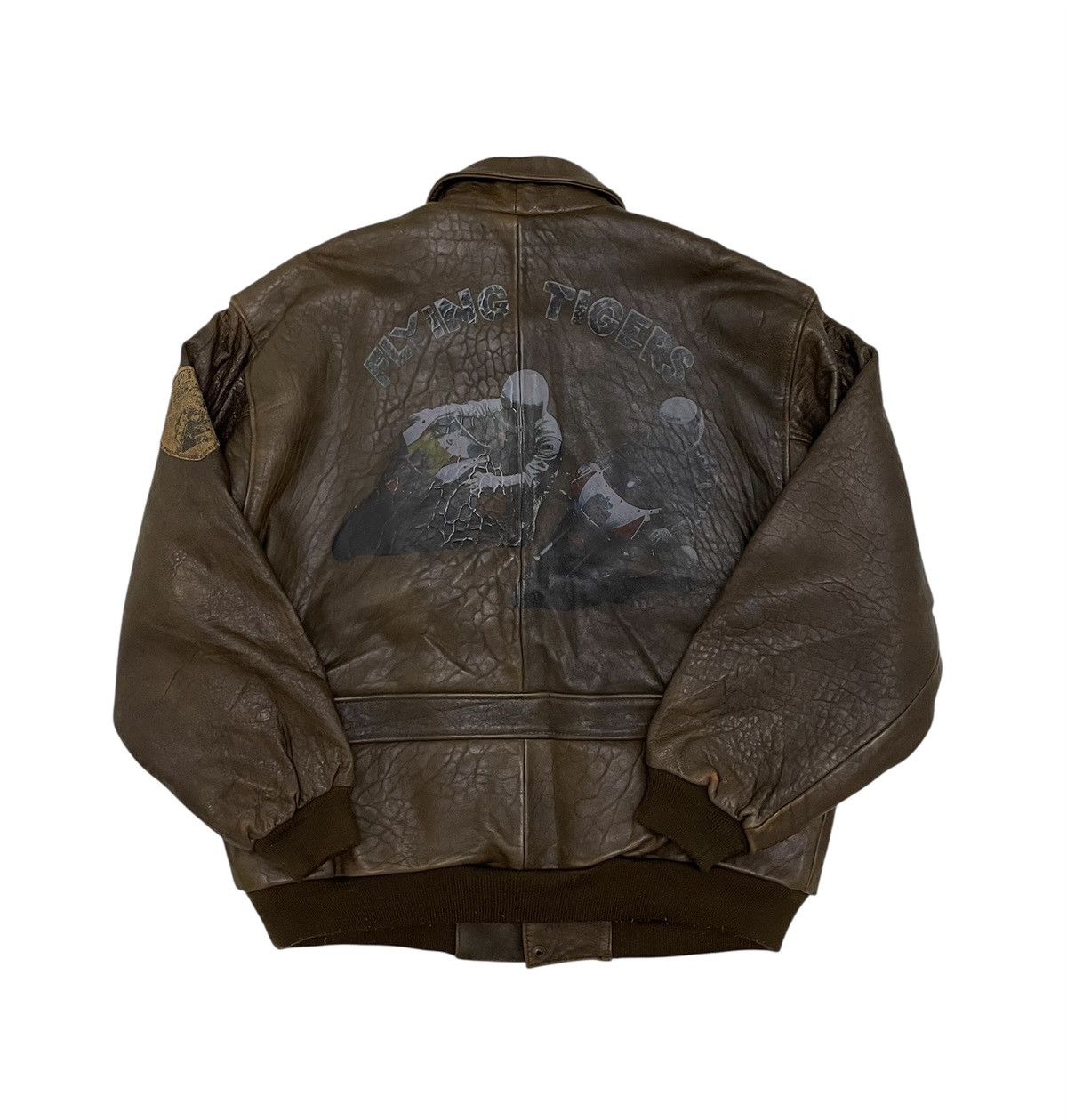 Indian Motorcycle Vintage Indian Motorcycle Flying Tigers Leather Jacket 50s Size US XL / EU 56 / 4 - 1 Thumbnail