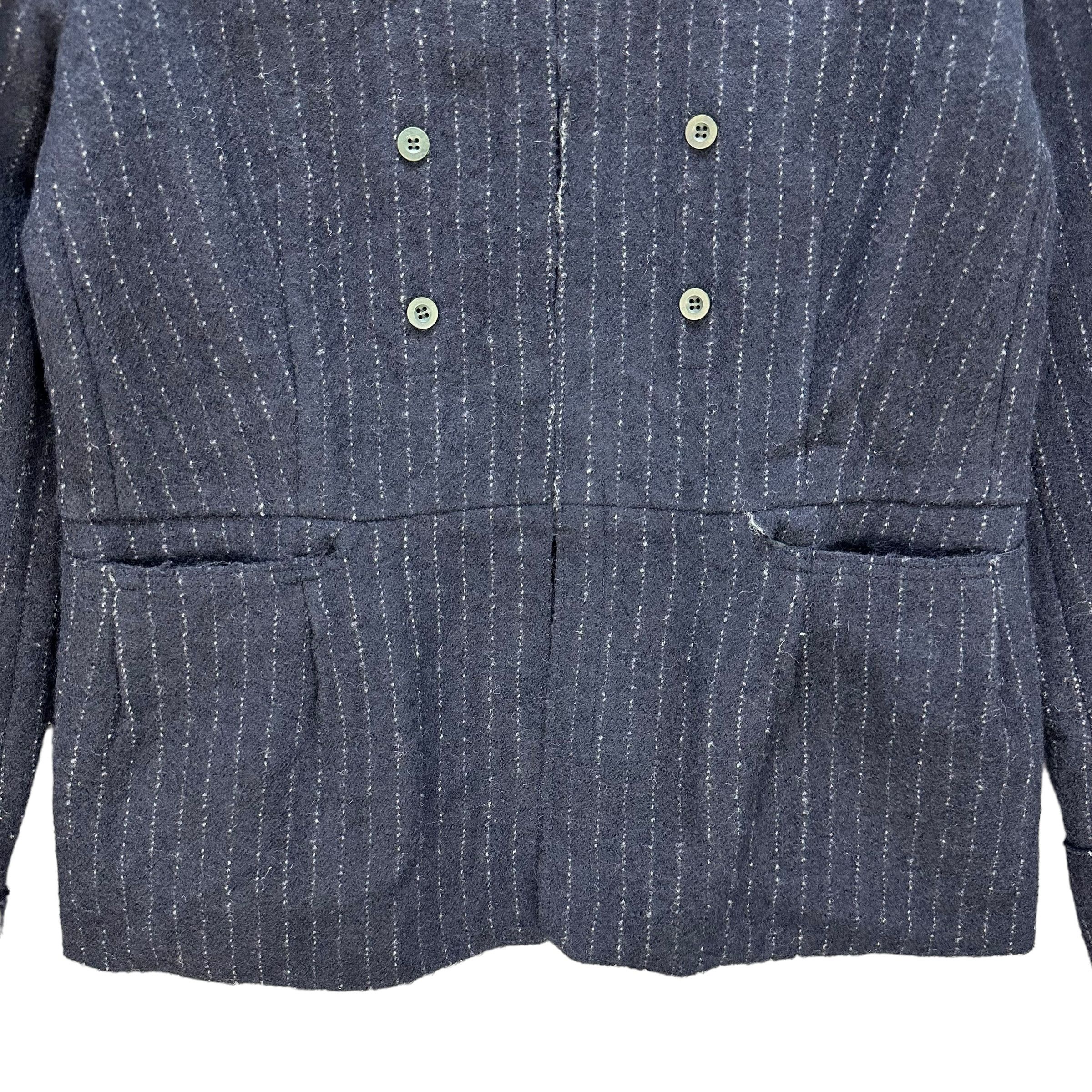 Japanese Brand MINIYU Striped Double Side Button Wool Jacket #A44-1037 Size S / US 4 / IT 40 - 3 Thumbnail
