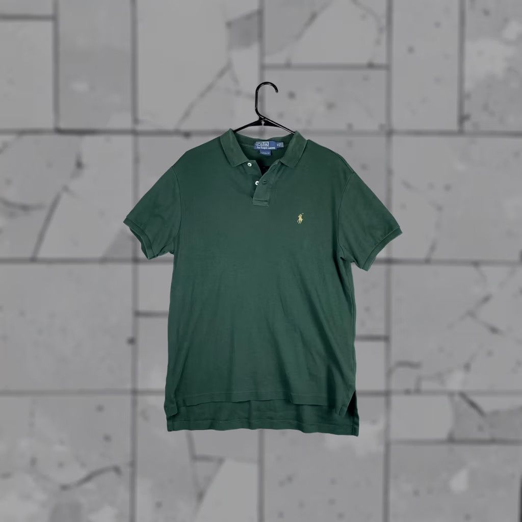 Polo Ralph Lauren VINTAGE Polo Shirt Mens Green Custom Fit Polo Ralph Lauren Pony Logo Knit Short Sleeve - Mens Medium Size US M / EU 48-50 / 2 - 1 Thumbnail