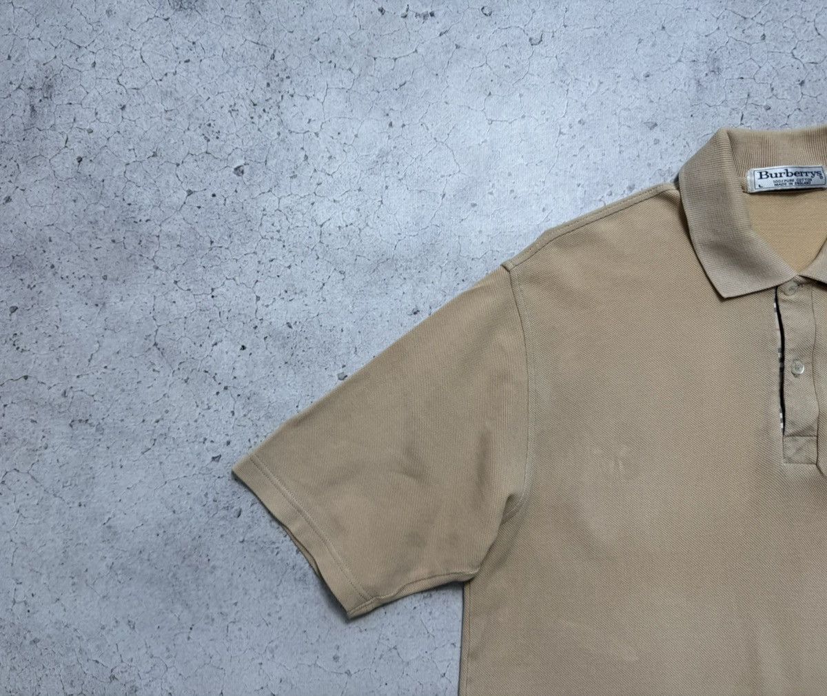Burberry Burberrys Luxury Polo T-Shirt Vintage 90’s Beige Old Money Size US L / EU 52-54 / 3 - 4 Thumbnail