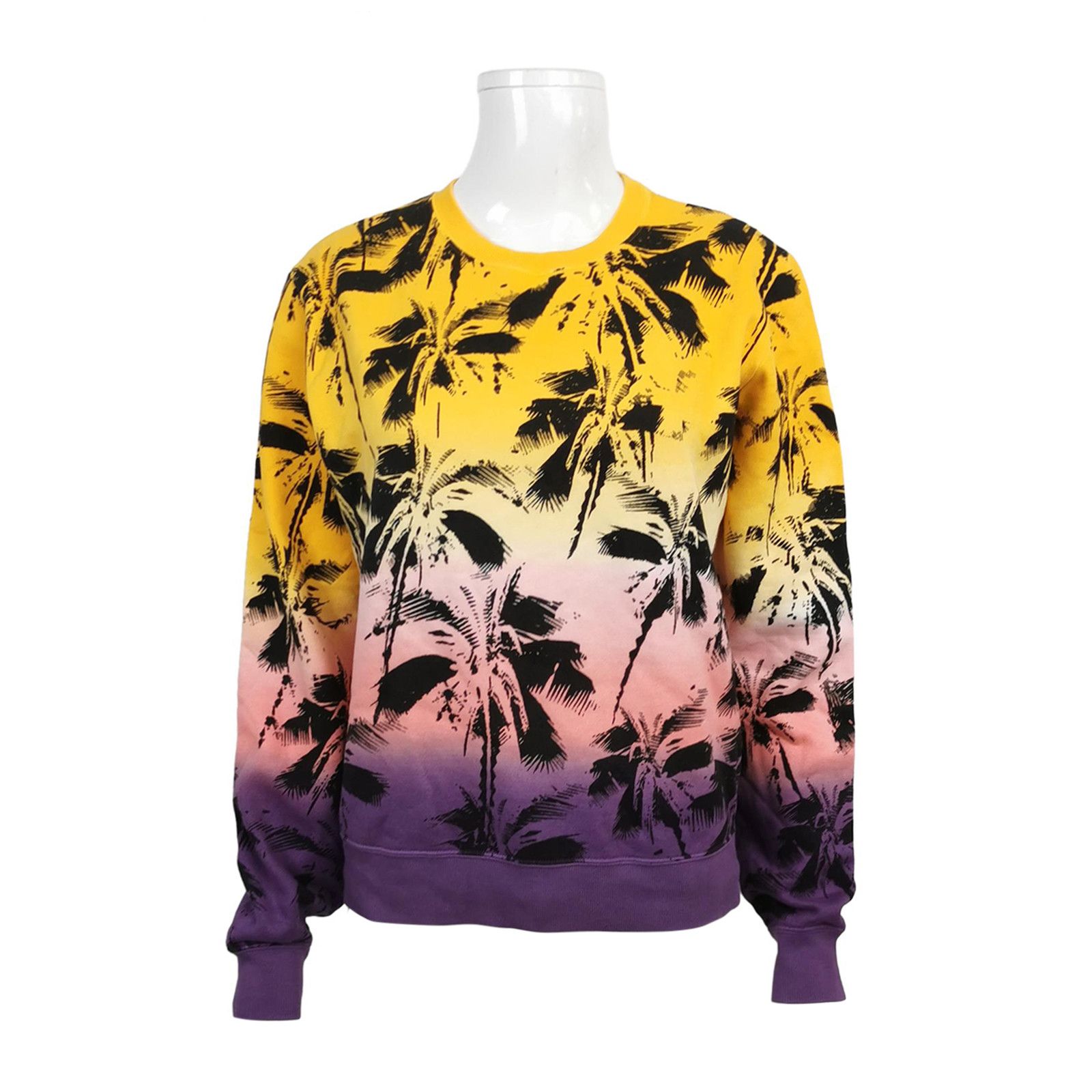 Saint Laurent Paris Saint Laurent Palm Tree Gradient Sweatshirt Size S Size US S / EU 44-46 / 1 - 1 Thumbnail