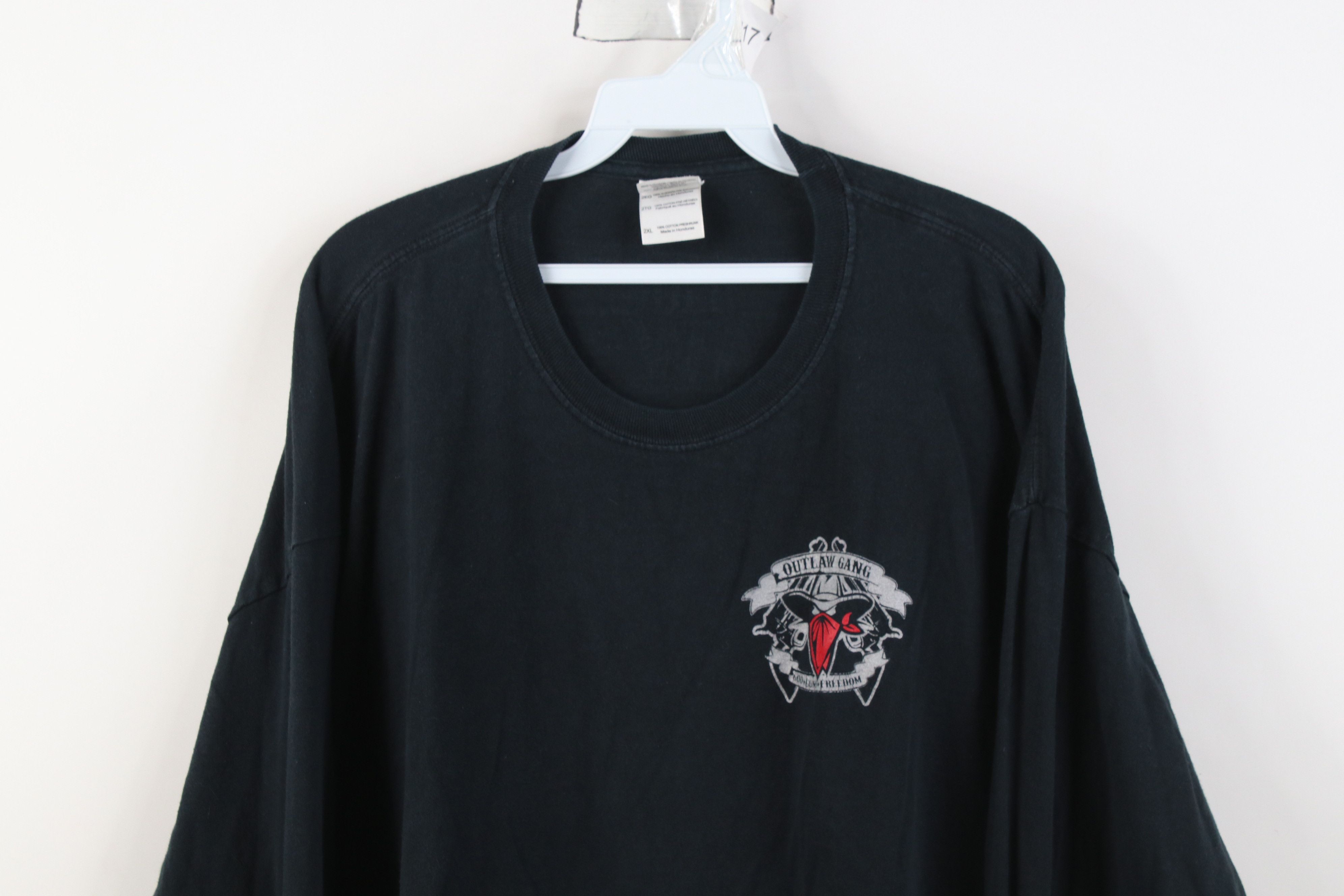 Vintage Vintage Y2K Outlaw Gang God Guns Freedom Long Sleeve T-Shirt Size US XXL / EU 58 / 5 - 2 Thumbnail