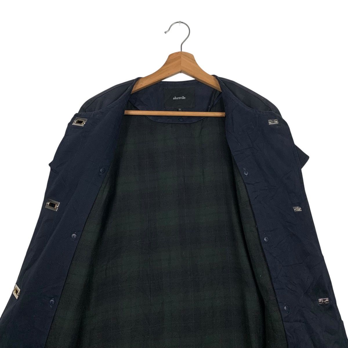 Japanese Brand ALLUREVILLE Made in Japan Poly Rayon Overcoat #1650-C73 Size US S / EU 44-46 / 1 - 13 Thumbnail