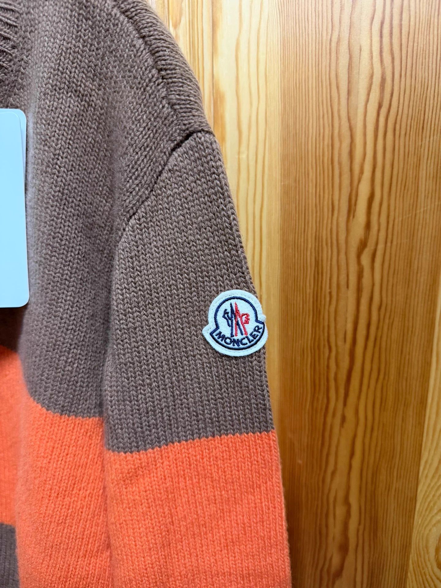 Moncler Moncler color stripe logo wool crew long XL NWT Size US XL / EU 56 / 4 - 2 Thumbnail