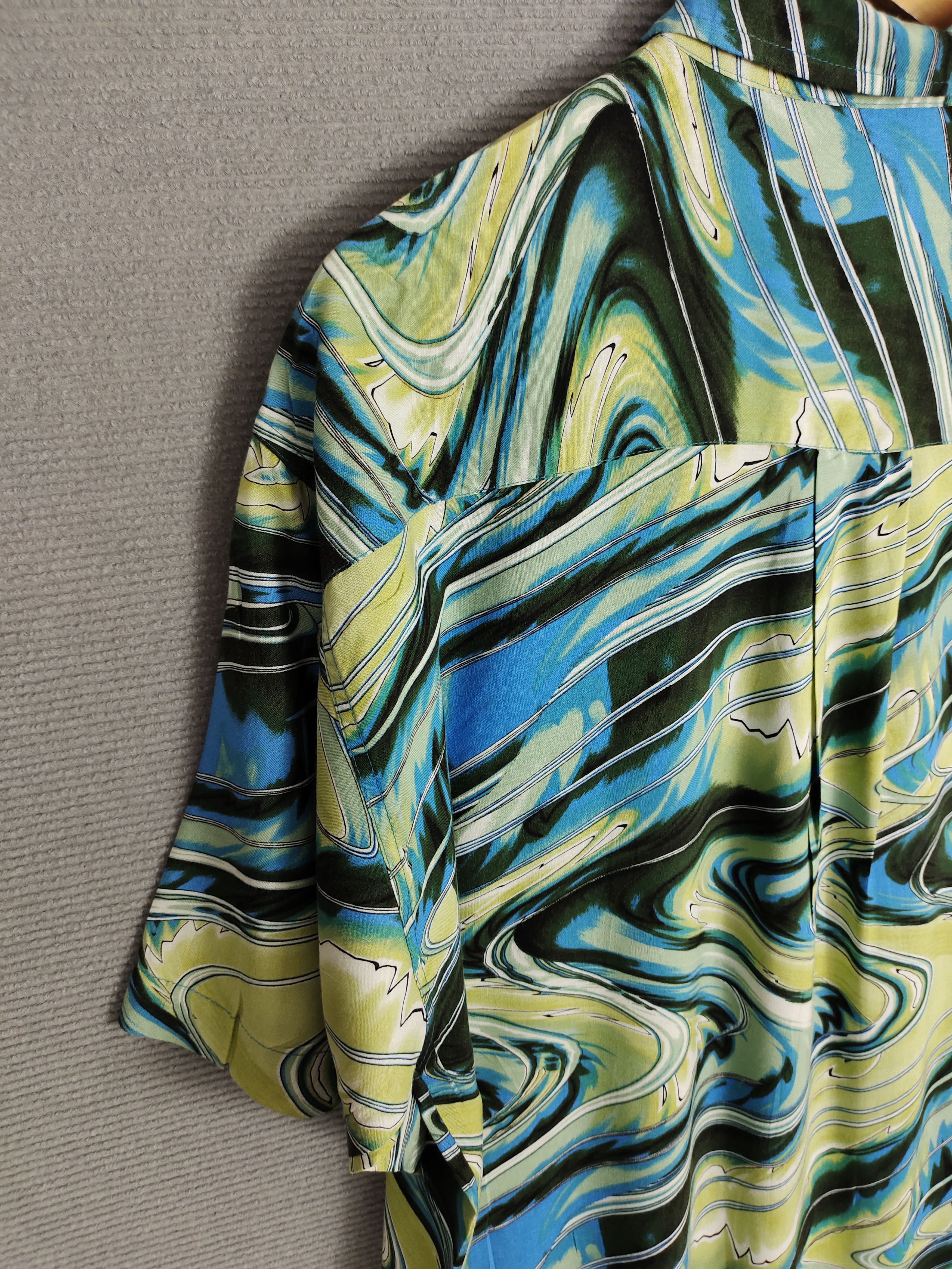 Hysteric Glamour 1990s M.E Sport Abstract Fractal Oversize Hawaiian Shirt Size US L / EU 52-54 / 3 - 11 Thumbnail