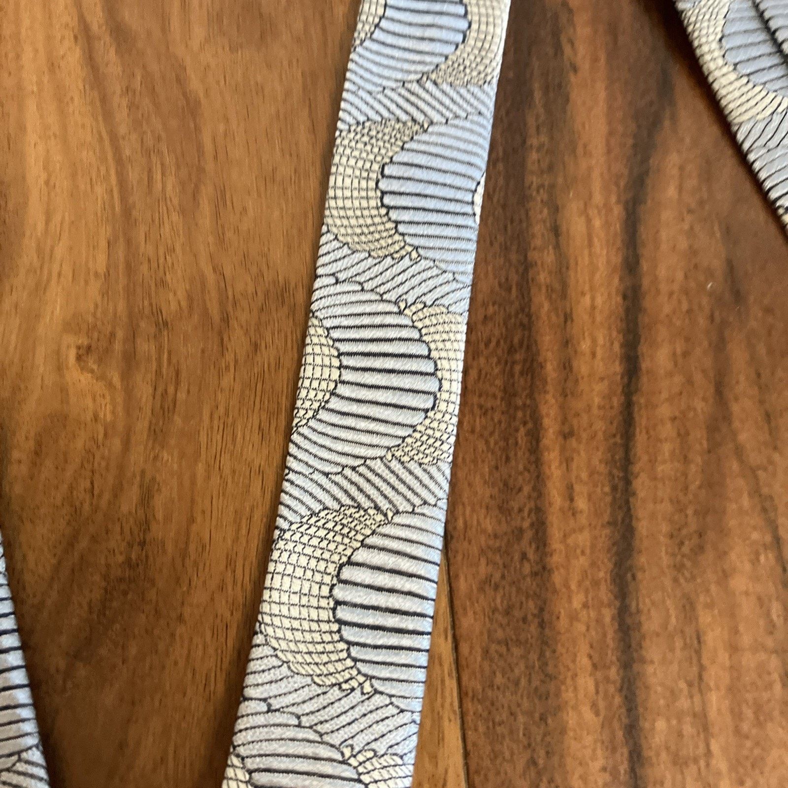 Other BERNINI Silk Tie Silver White Black ABSTRACT Deco Necktie Size ONE SIZE - 13 Thumbnail