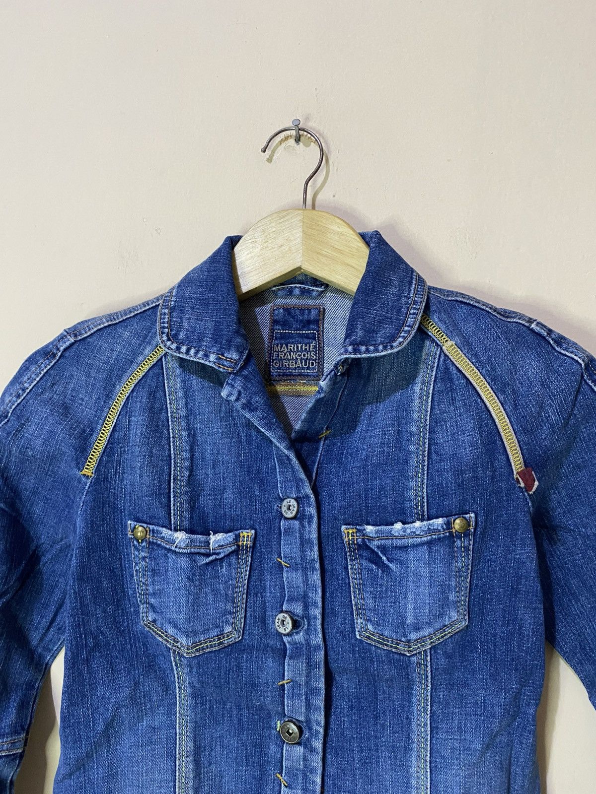 Marithe + Francois Girbaud Vintage Marithe Francois Girbaud Bikers Denim Jacket Women Size S / US 4 / IT 40 - 3 Thumbnail