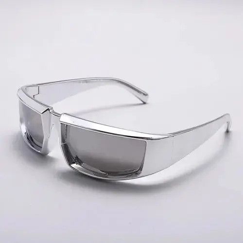 Other Chrome Sunglasses Silver Punk Tech Cyber Dystopian Viper Size ONE SIZE - 2 Thumbnail