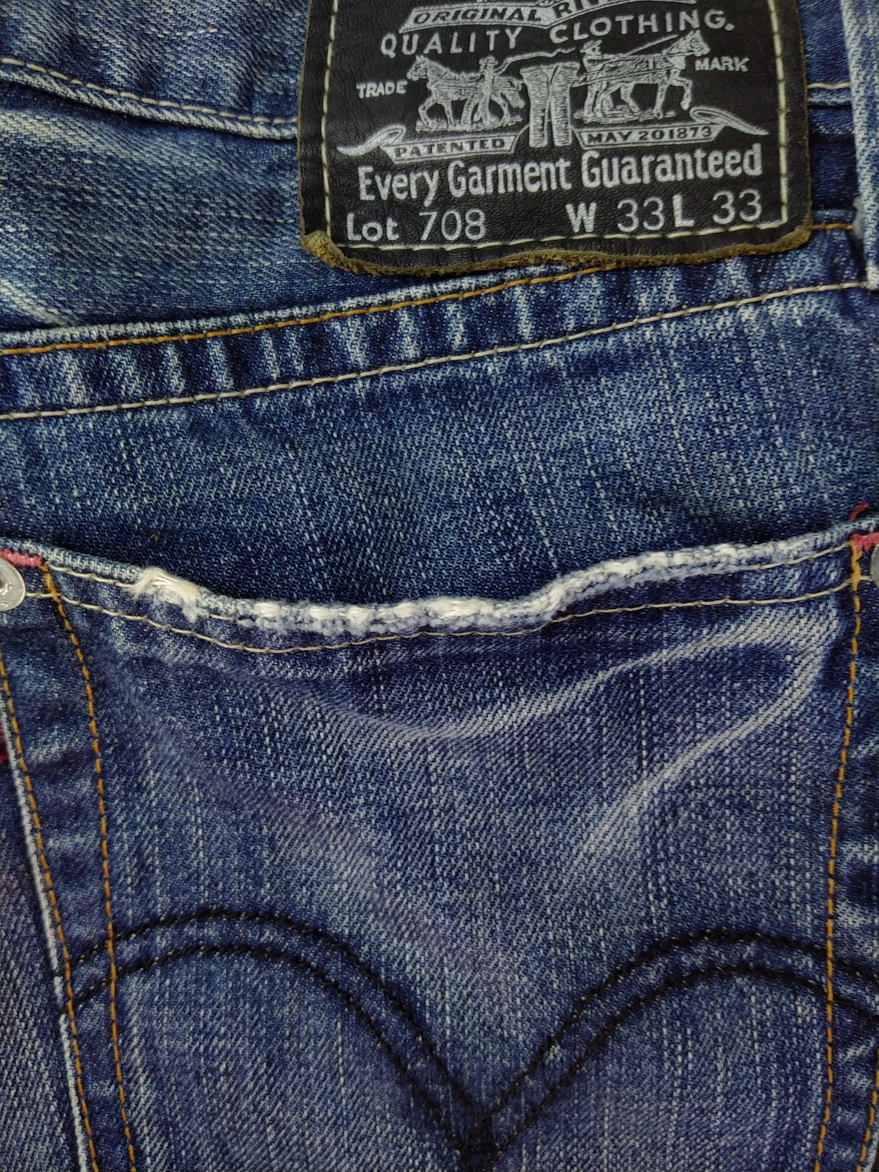 Levi's Distressed Levi's 708 Ripped Denim 34x33.5 -JN143 Size US 34 / EU 50 - 15 Thumbnail
