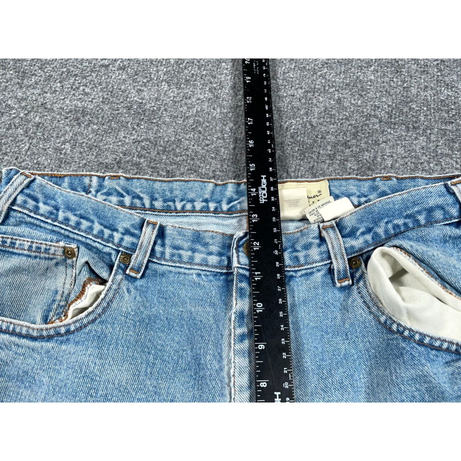 Eddie Bauer VINTAGE Eddie Bauer Jeans Men's 35 x 30 Light Blue Distressed Tapered 90s Retro Size US 38 / EU 54 - 7 Thumbnail