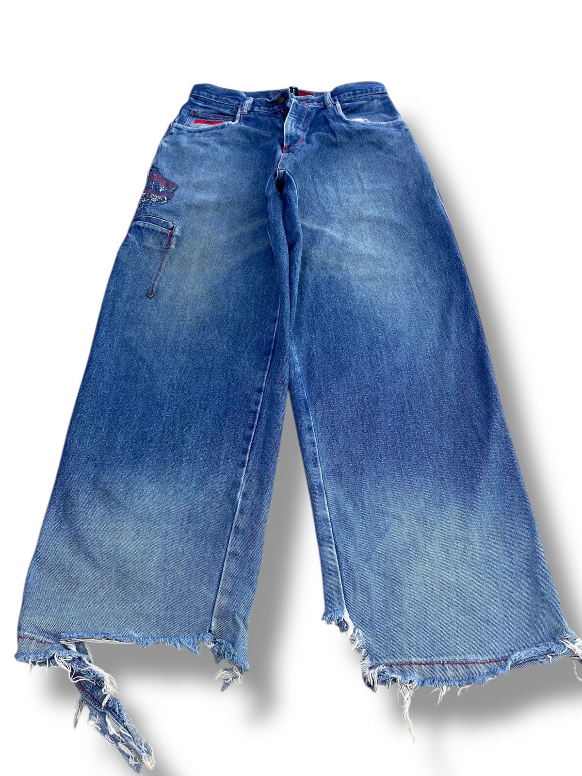 Japanese Brand Japanese Brand Acid Blue Wash Style Baggy Jeans Size US 32 / EU 48 - 1 Thumbnail