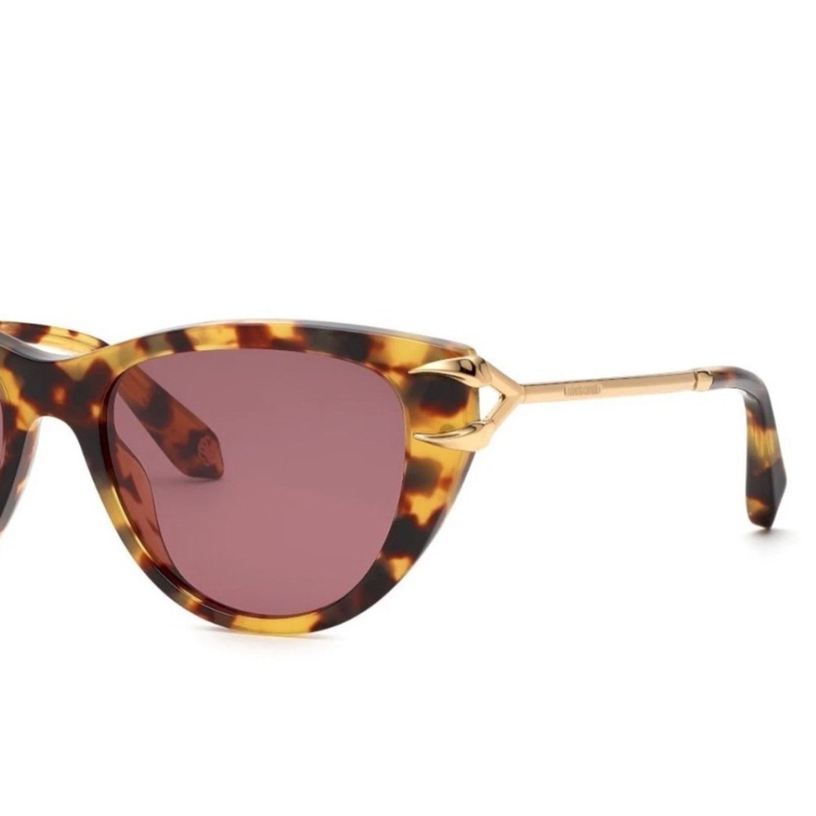 Roberto Cavalli New! Roberto Cavalli SRC031 0777 Chic Havana Claw Sunglasses Size ONE SIZE - 5 Thumbnail