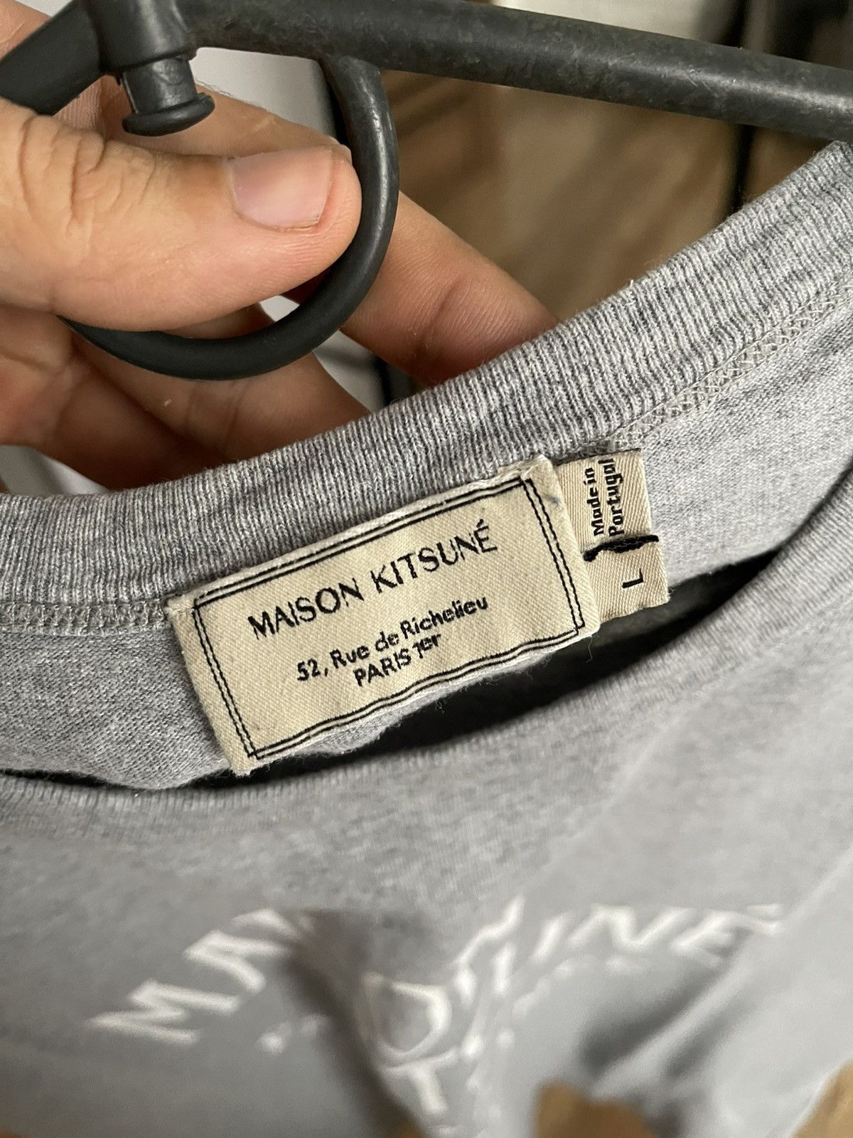 Maison Kitsune Maison Kitsune Paris France Big Logo T-Shirt Tee Size US L / EU 52-54 / 3 - 8 Thumbnail