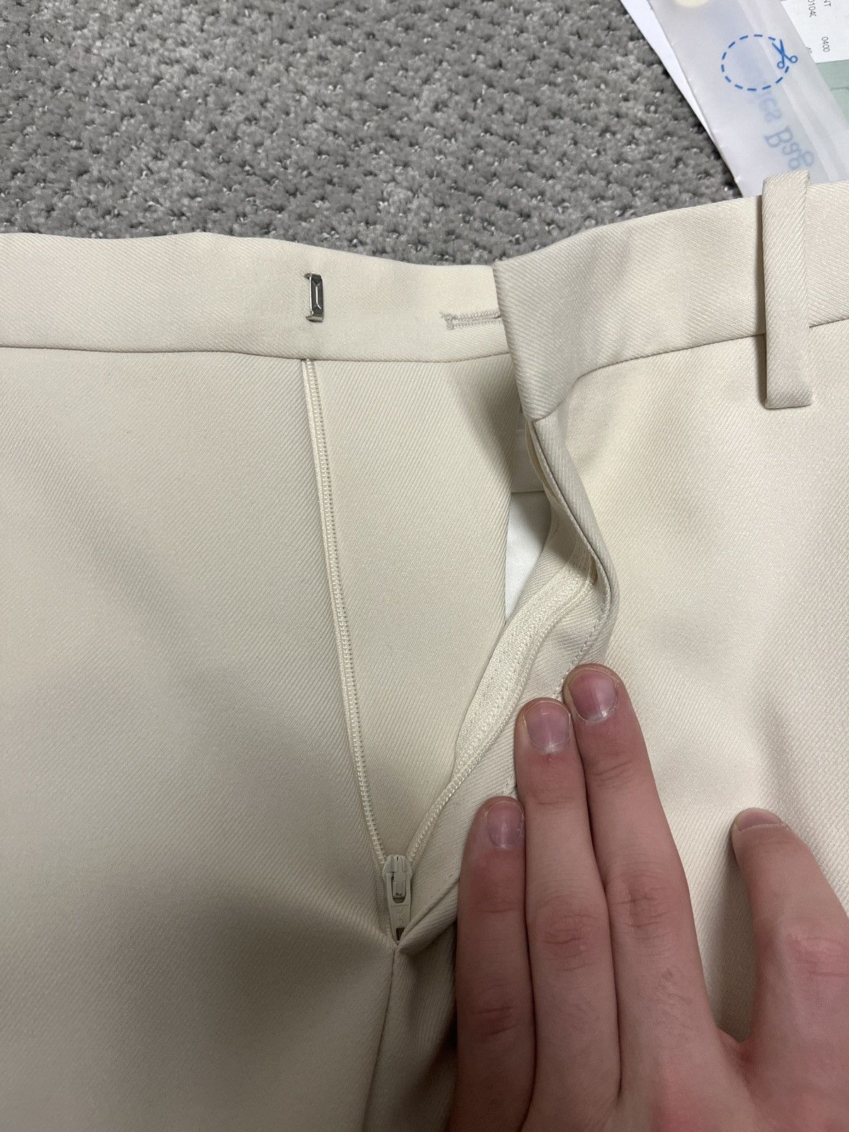 Off-White Ivory No Color Pap Drill Slim Pant Size 46L - 9 Thumbnail