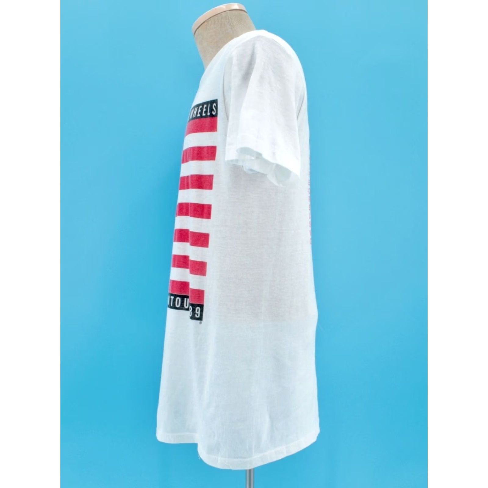 Vintage VTG 80s Rolling Stones Steel Wheels Tour TShirt Sz L Band T-shirt 1989 Flag Shirt Men L White Graphic Tee 1980s Mens VTG Rolling Stones Band T-Shirt Size US L / EU 52-54 / 3 - 2 Thumbnail