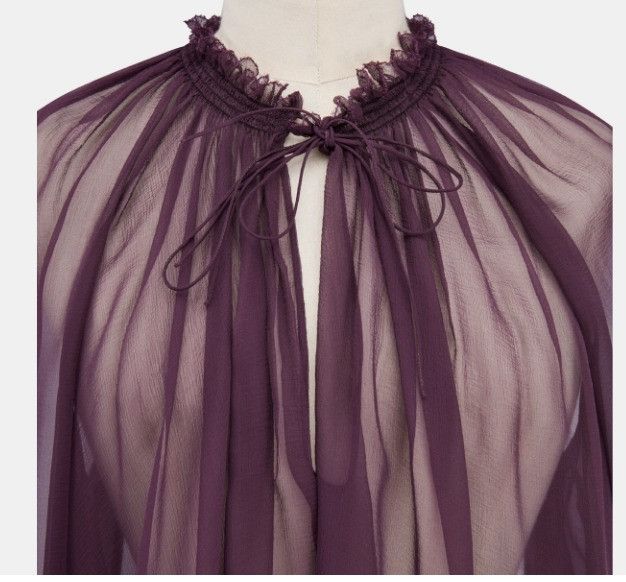 Dior o1w1db10924 Silk Blouse in Purple Size L / US 10 / IT 46 - 3 Thumbnail