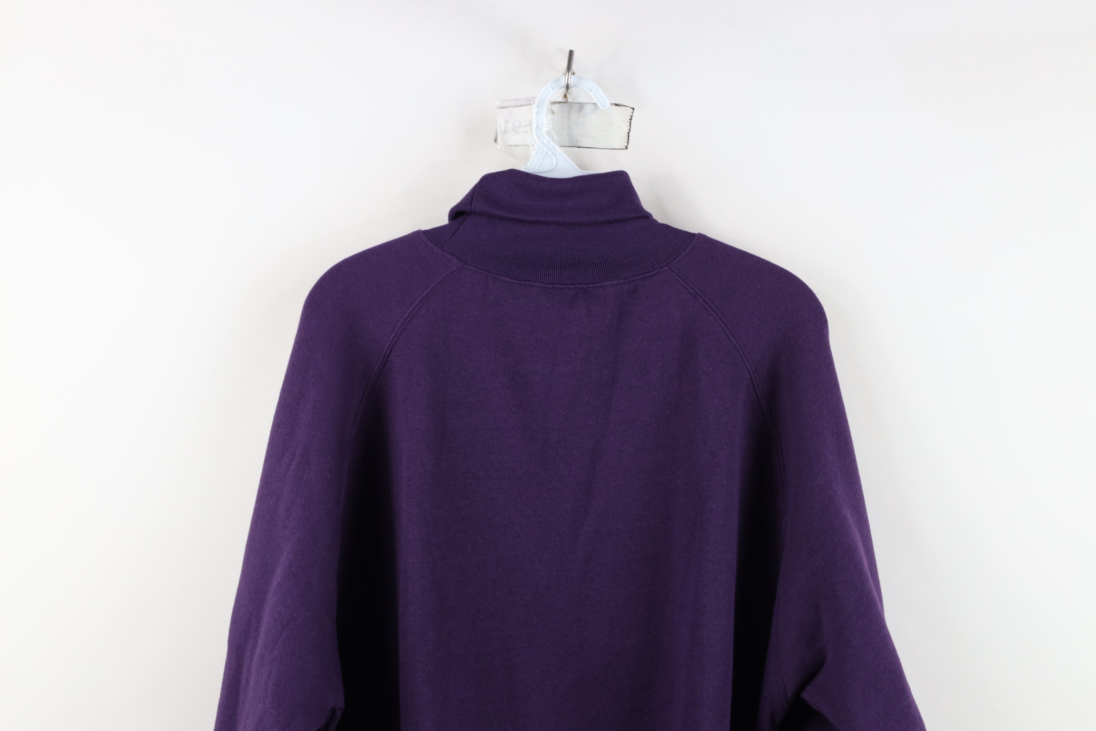 Vintage Deadstock Vintage 90s Streetwear Fall Turtleneck Sweatshirt Size L / US 10 / IT 46 - 9 Thumbnail