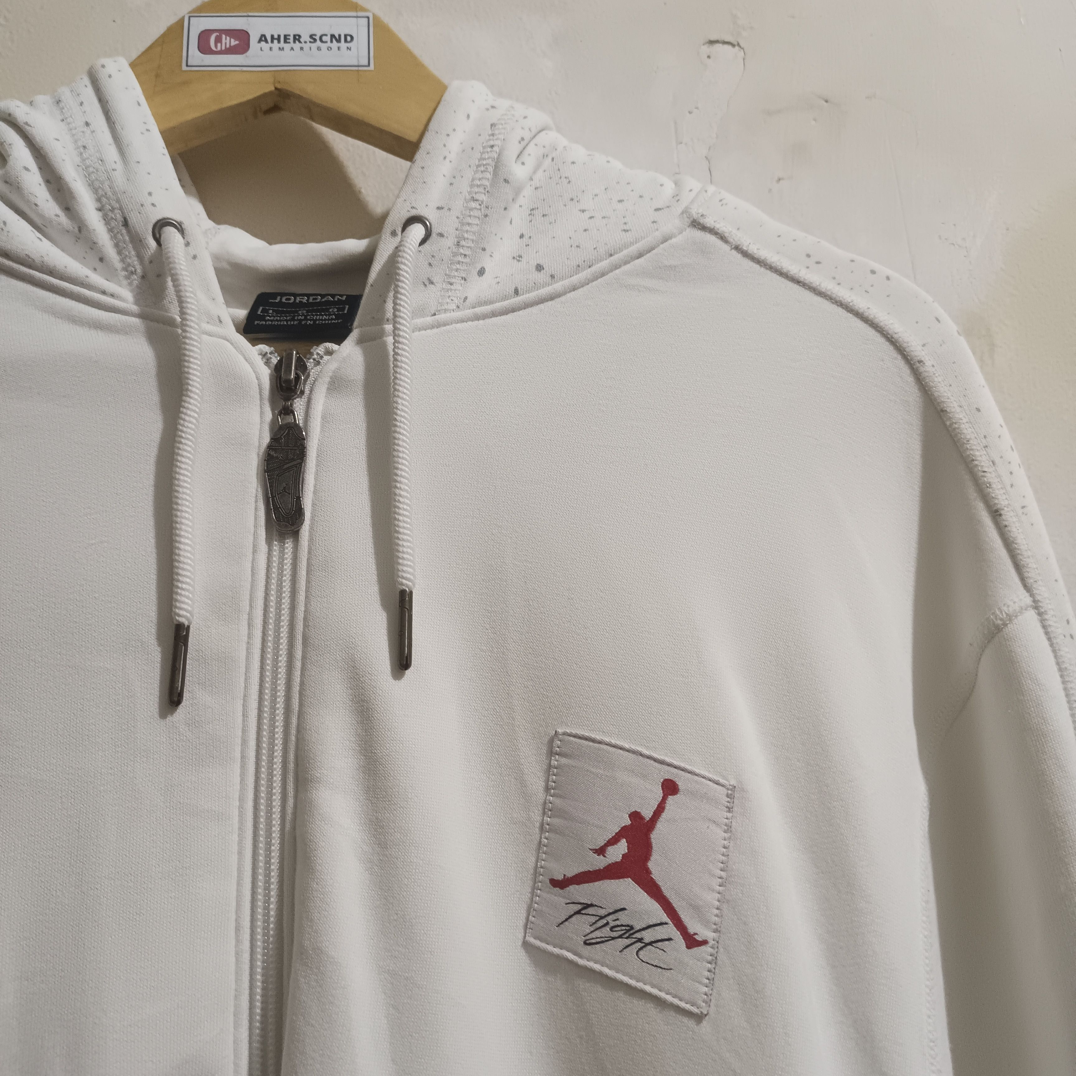 Jordan Brand Air Jordan Galaxy Speckle Flight White Full Zip Hoodie Size US L / EU 52-54 / 3 - 5 Thumbnail