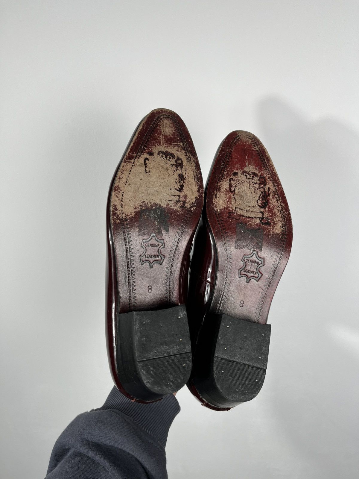 Other Lucini Burgundy Patent Leather Loafers UK 8 Size US 10 / IT 40 - 10 Thumbnail