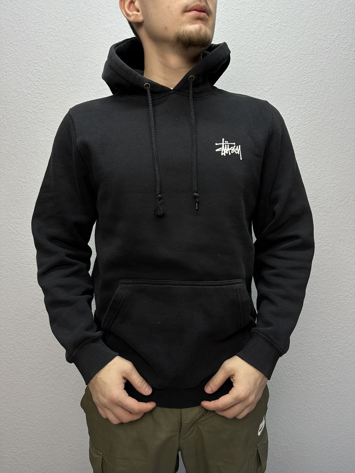 Stussy × Vintage Vintage Stussy Big Logo Boxy Fit Hoodie Y2K Archival Size US S / EU 44-46 / 1 - 3 Thumbnail