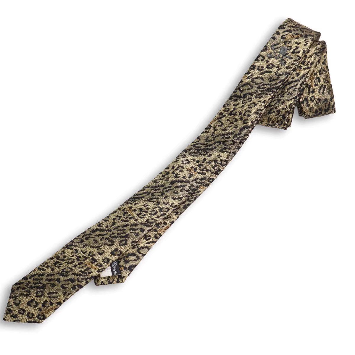 Roen Roen Art-Level Silk Leopard Print Tie K11 Size ONE SIZE - 1 Thumbnail