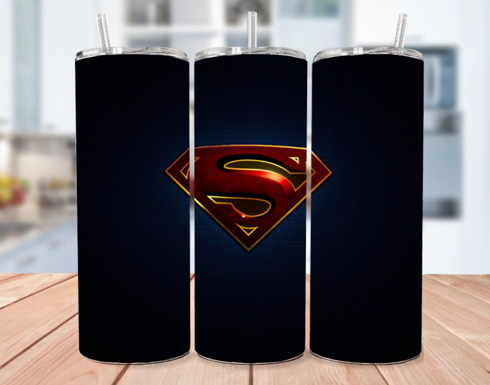 The Unbranded Brand Superman Black Stainless Steel Tumbler - 20 Oz dark Size ONE SIZE - 1 Thumbnail