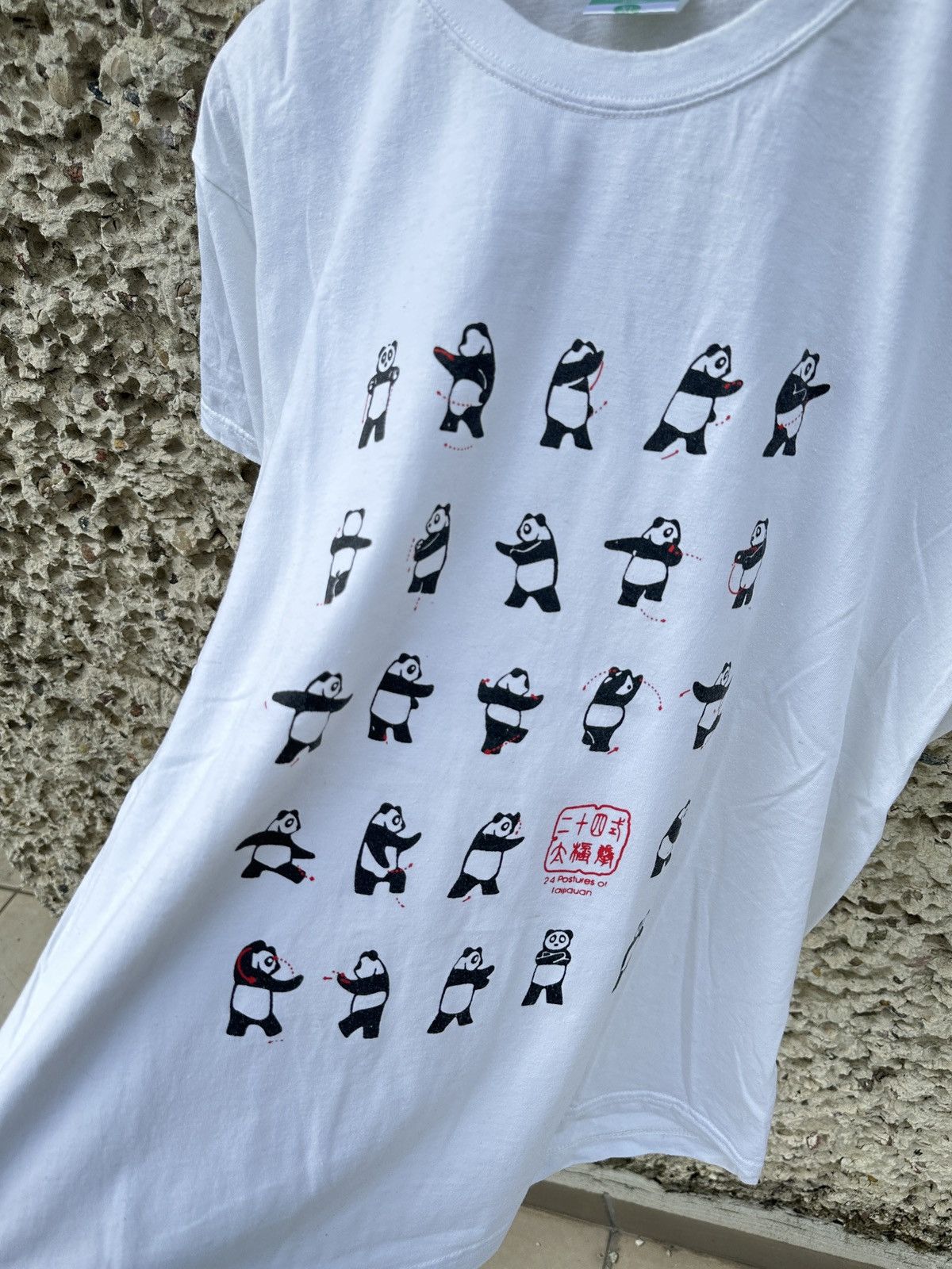 Vintage Vintage cute pandas muay thai positions tee Size US XL / EU 56 / 4 - 3 Thumbnail