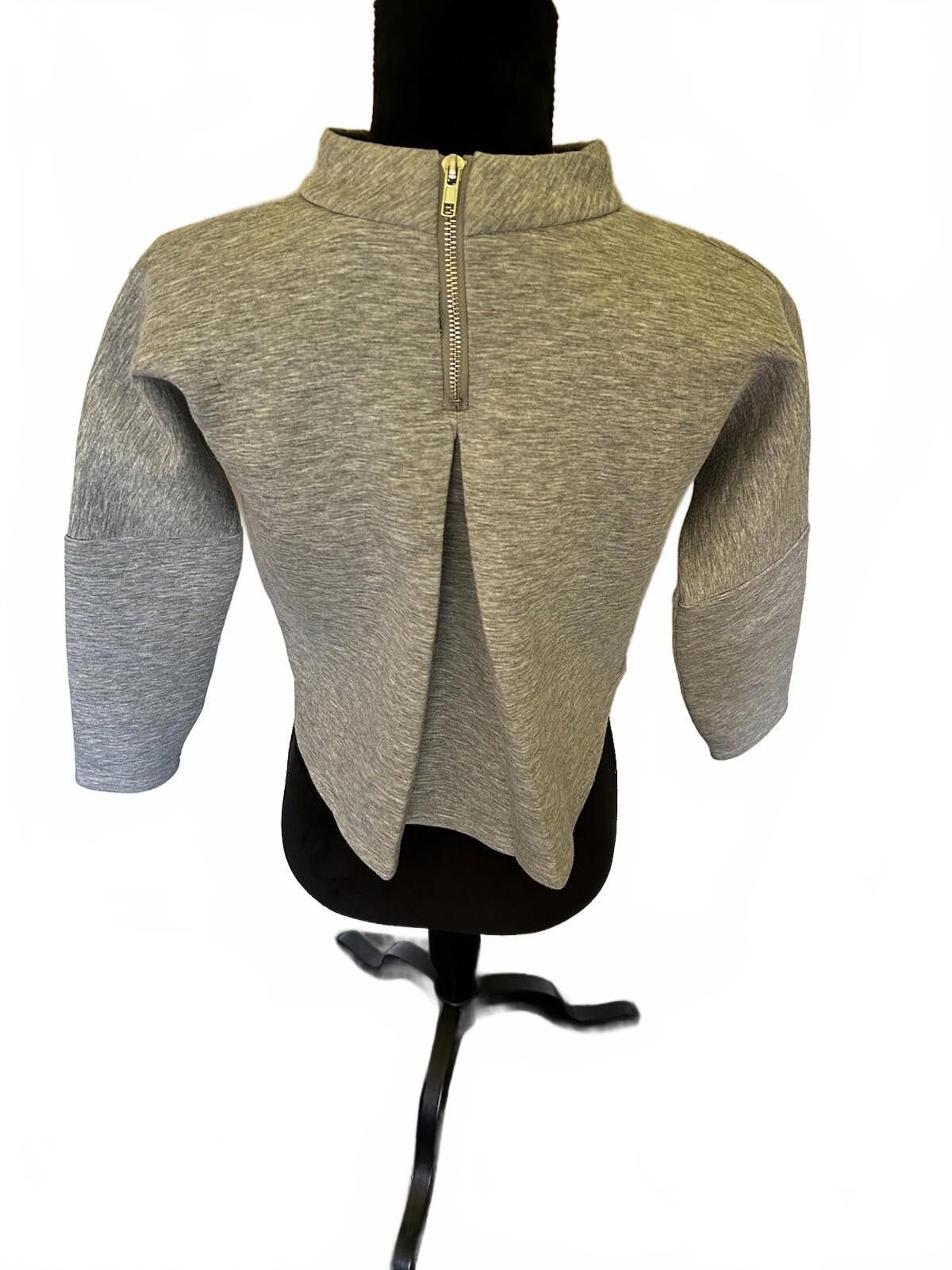 Other SEED Grey 3/4 Sleeve Ponte Jumper Sweater Top - Sz XS (005) Size XS / US 0-2 / IT 36-38 - 5 Thumbnail