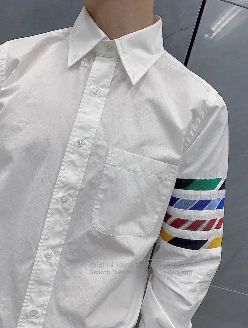 Thom Browne Thom Browne White Shirt Size US L / EU 52-54 / 3 - 7 Thumbnail
