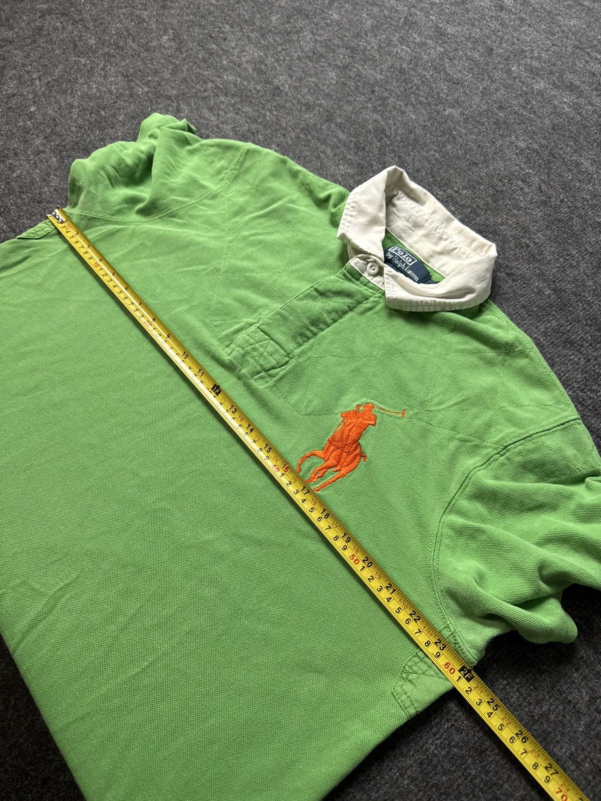 Polo Ralph Lauren 90s Retro Polo Ralph Lauren Big Pony Custom Fit Rugby Polo Size US XL / EU 56 / 4 - 19 Thumbnail