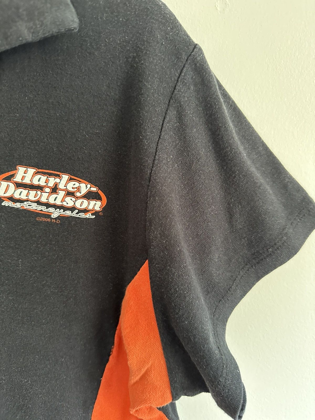Harley Davidson 2006 Harley-Davidson Reno Nevada Women’s Split Collar Tee Size L / US 10 / IT 46 - 2 Thumbnail