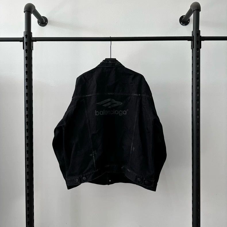 Balenciaga Balenciaga FW22 3B SPORTS ICON Embroidered Logo Denim Jacke Size US S / EU 44-46 / 1 - 2 Thumbnail