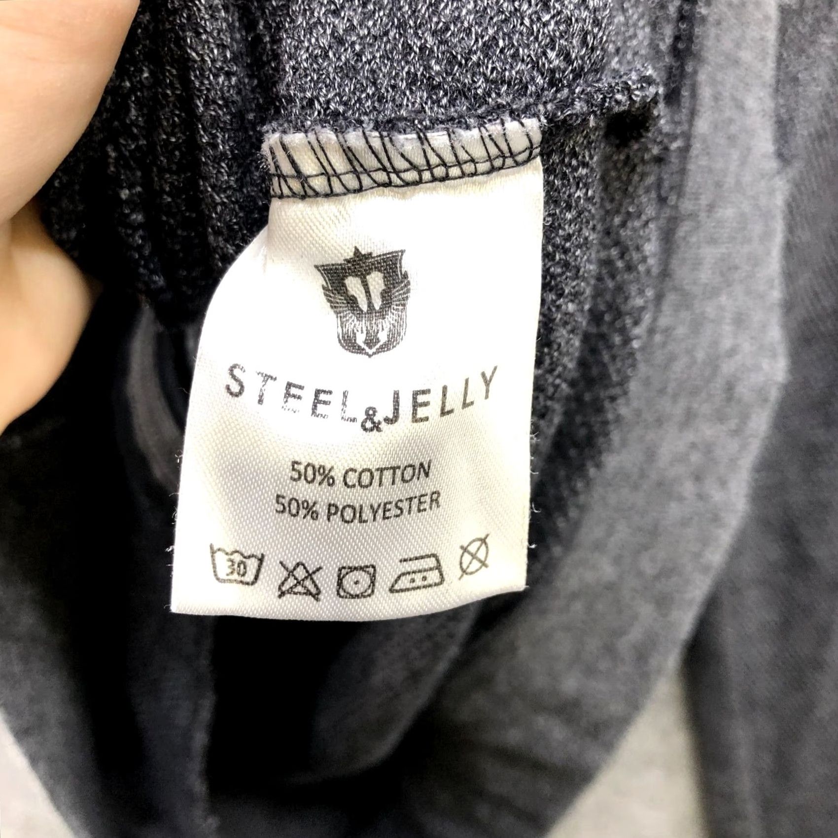 Vintage Steel & Jelly Full Zip Sweater Mens L Gray Knit Cotton Blend Textured Knit Slub Casual Crew Neck Size US L / EU 52-54 / 3 - 7 Thumbnail