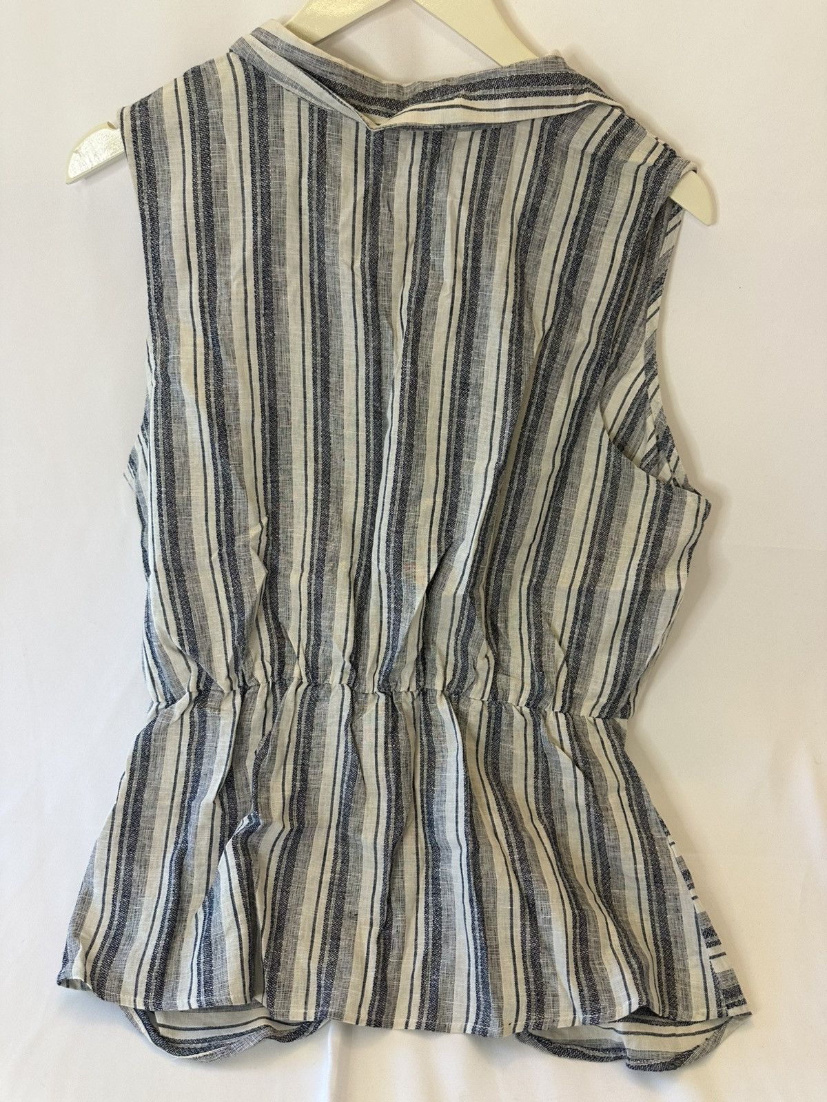Harve Benard Harve Benard Washable Linen Cotton Blouse Top Ruffles Button Size XL / US 12-14 / IT 48-50 - 4 Thumbnail