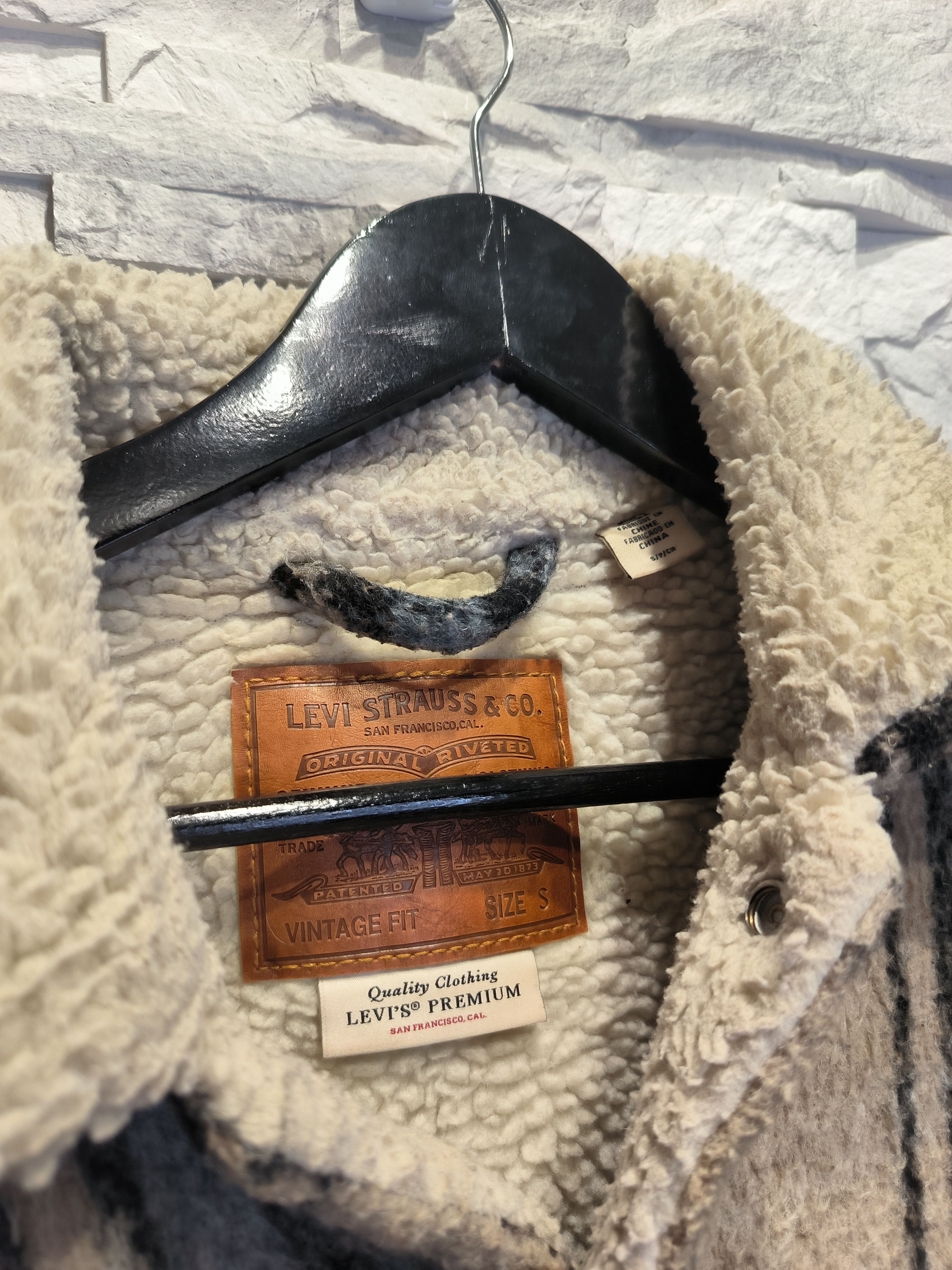 Levi's × Levi's Vintage Clothing × Vintage Levi's Vintage Trucker Jacket Wool Sherpa Striped Quality Size US S / EU 44-46 / 1 - 6 Thumbnail