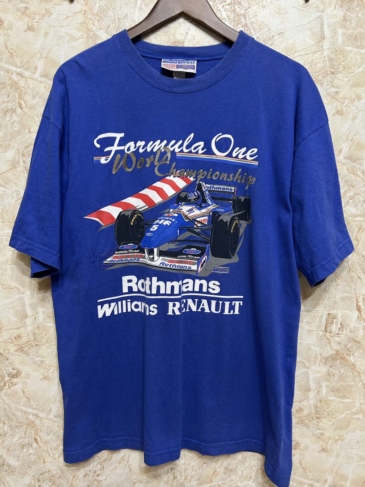 Formula 1 Vintage Rothmans Williams Renault F1 Racing Senna T-Shirt Size US XL / EU 56 / 4 - 1 Thumbnail