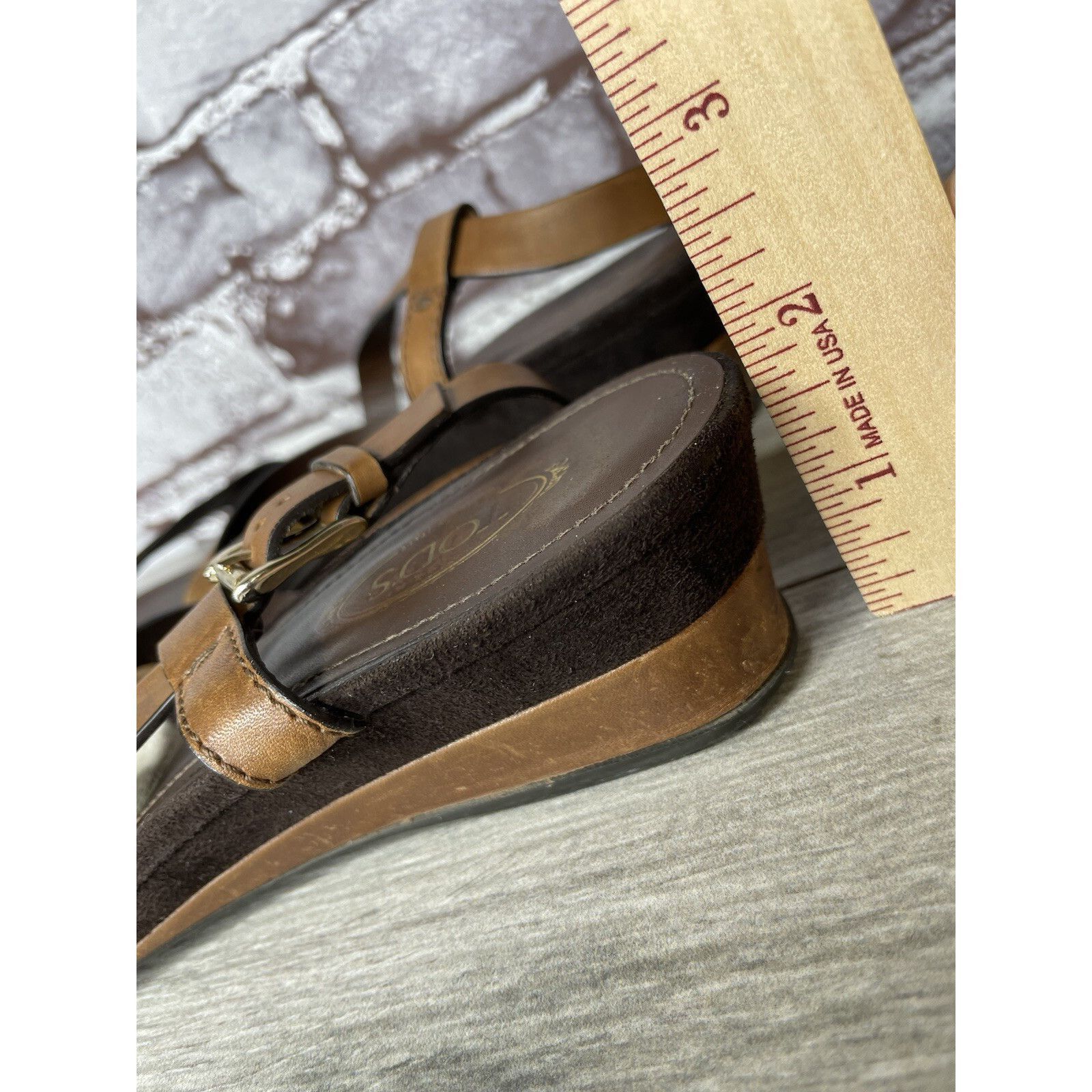 Tod's Tod's Brown Leather Wedge Strappy Ankle Strap Sandals Women Size US 9.5 / IT 39.5 - 11 Thumbnail